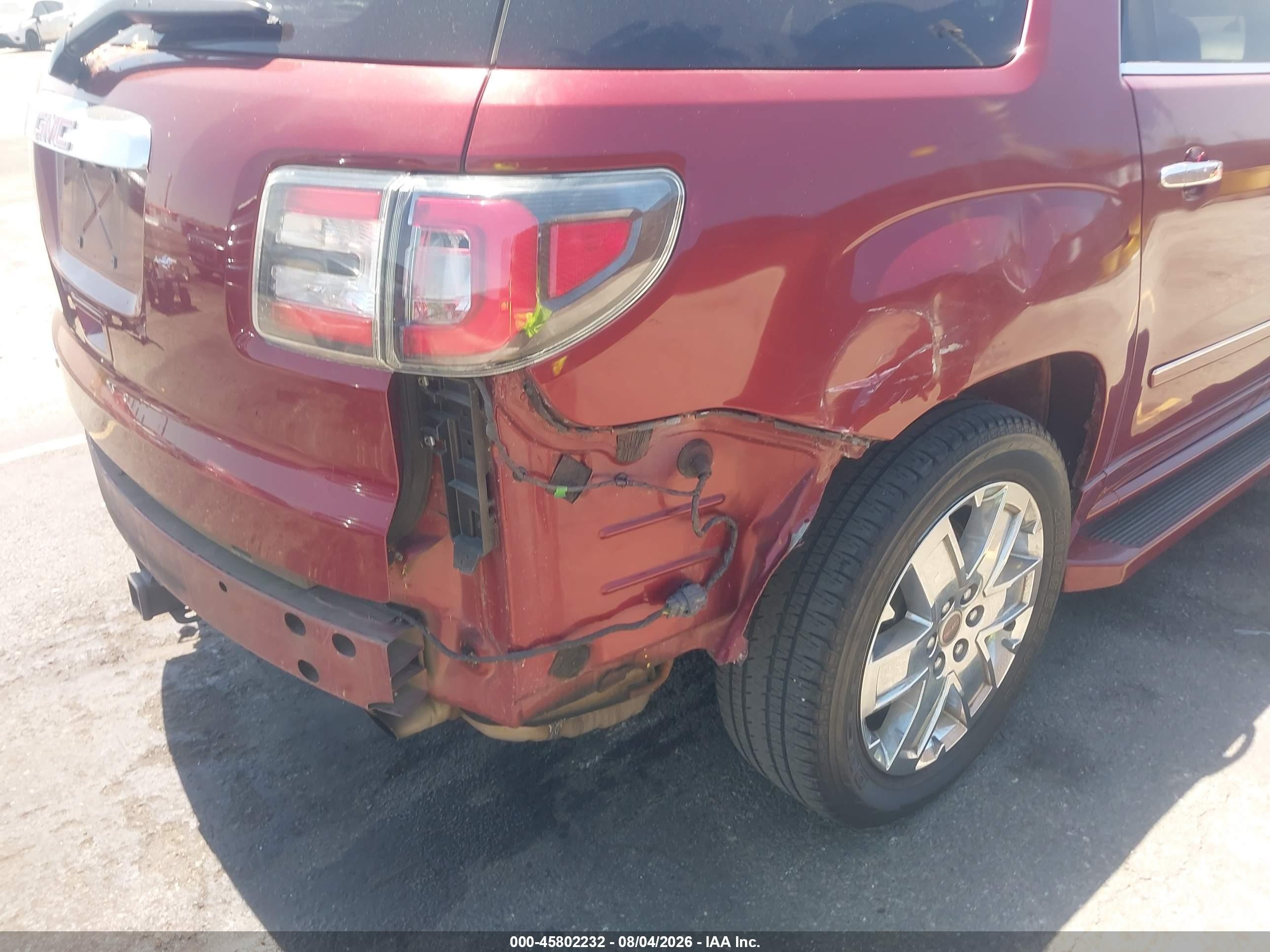 2015 Gmc Acadia Denali Maroon vin: 1GKKRTKD3FJ170537