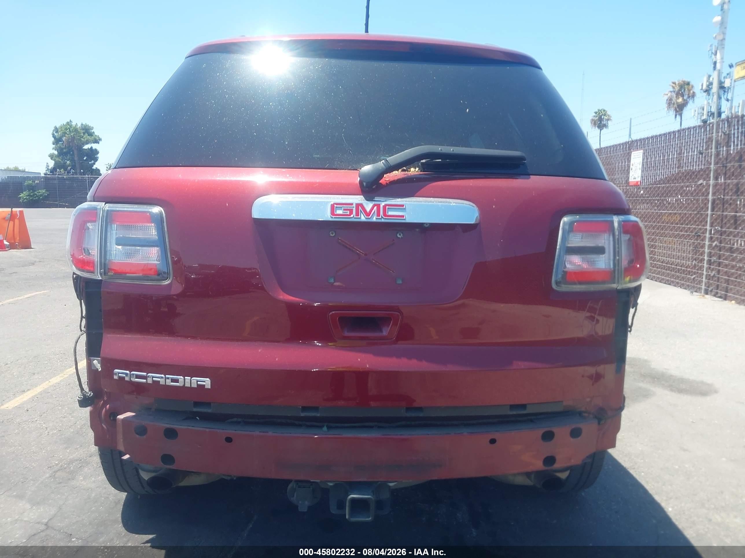 2015 Gmc Acadia Denali Maroon vin: 1GKKRTKD3FJ170537