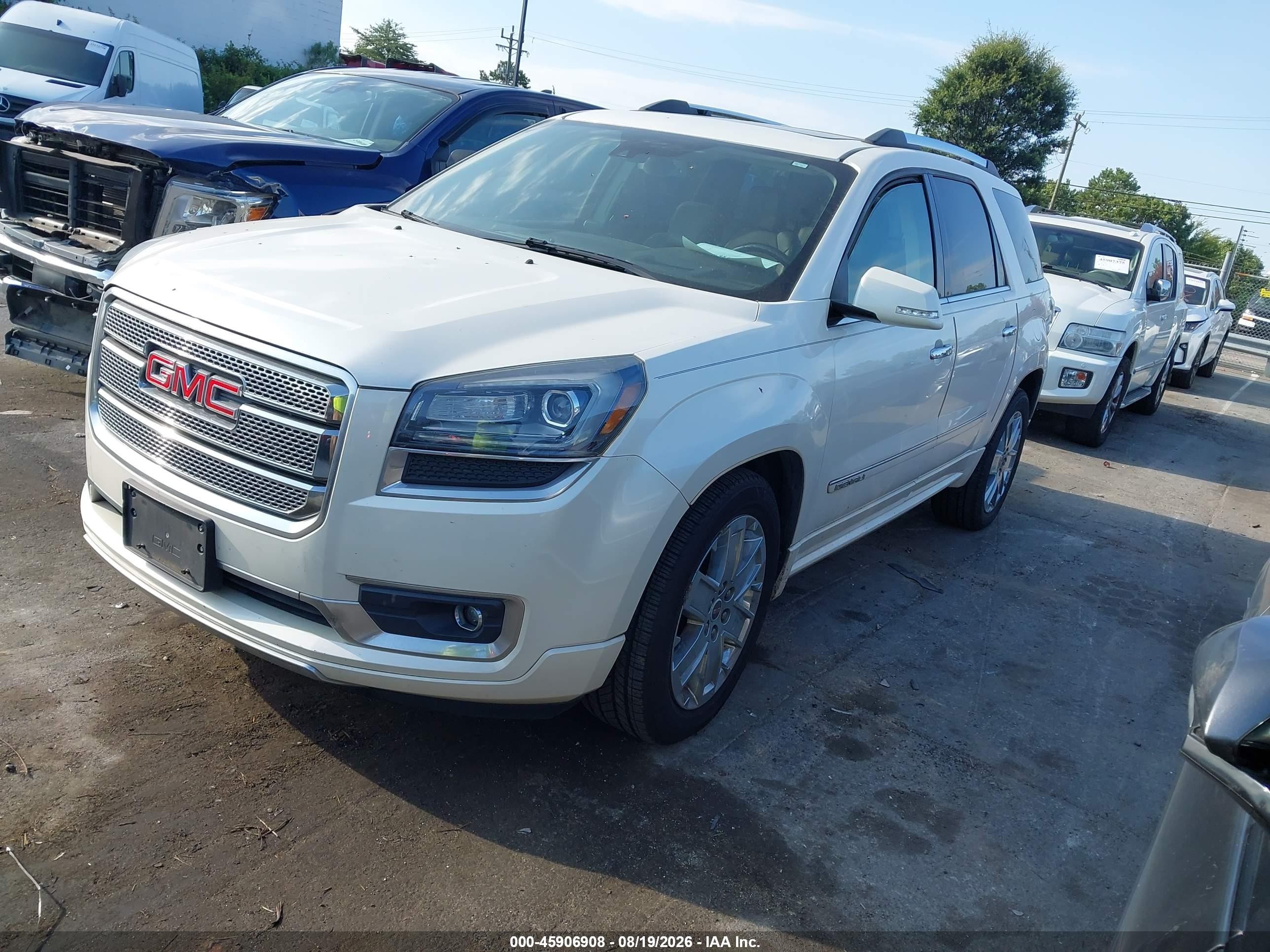 2015 Gmc Acadia Denali Cream vin: 1GKKRTKD3FJ243387