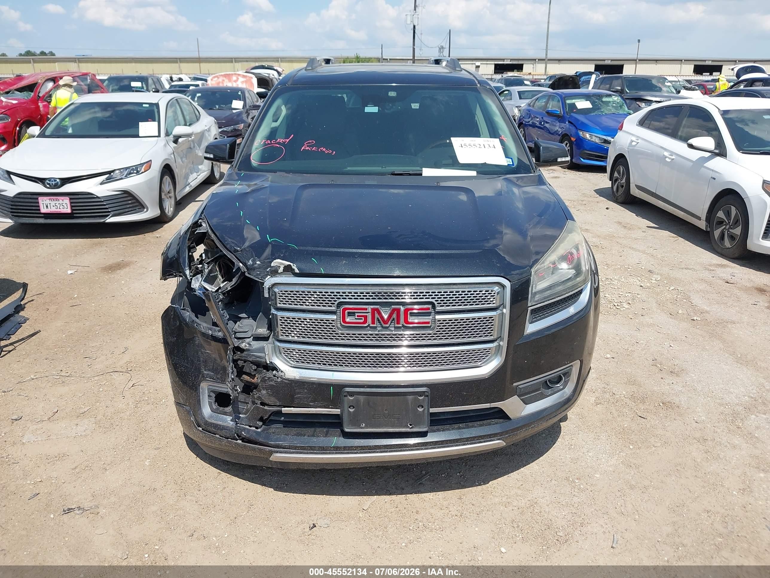 2015 Gmc Acadia Denali Черный vin: 1GKKRTKD3FJ255524