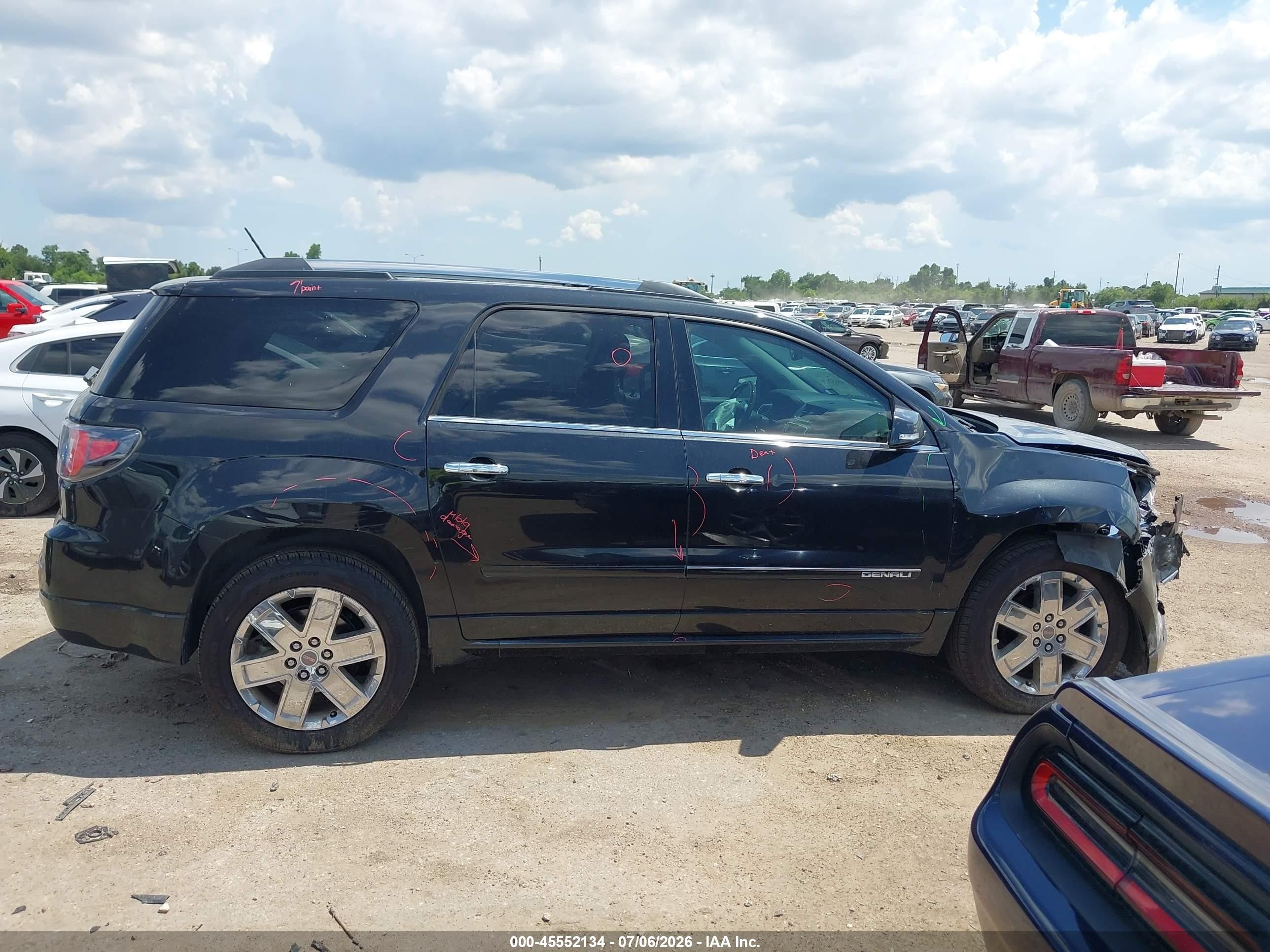2015 Gmc Acadia Denali Черный vin: 1GKKRTKD3FJ255524