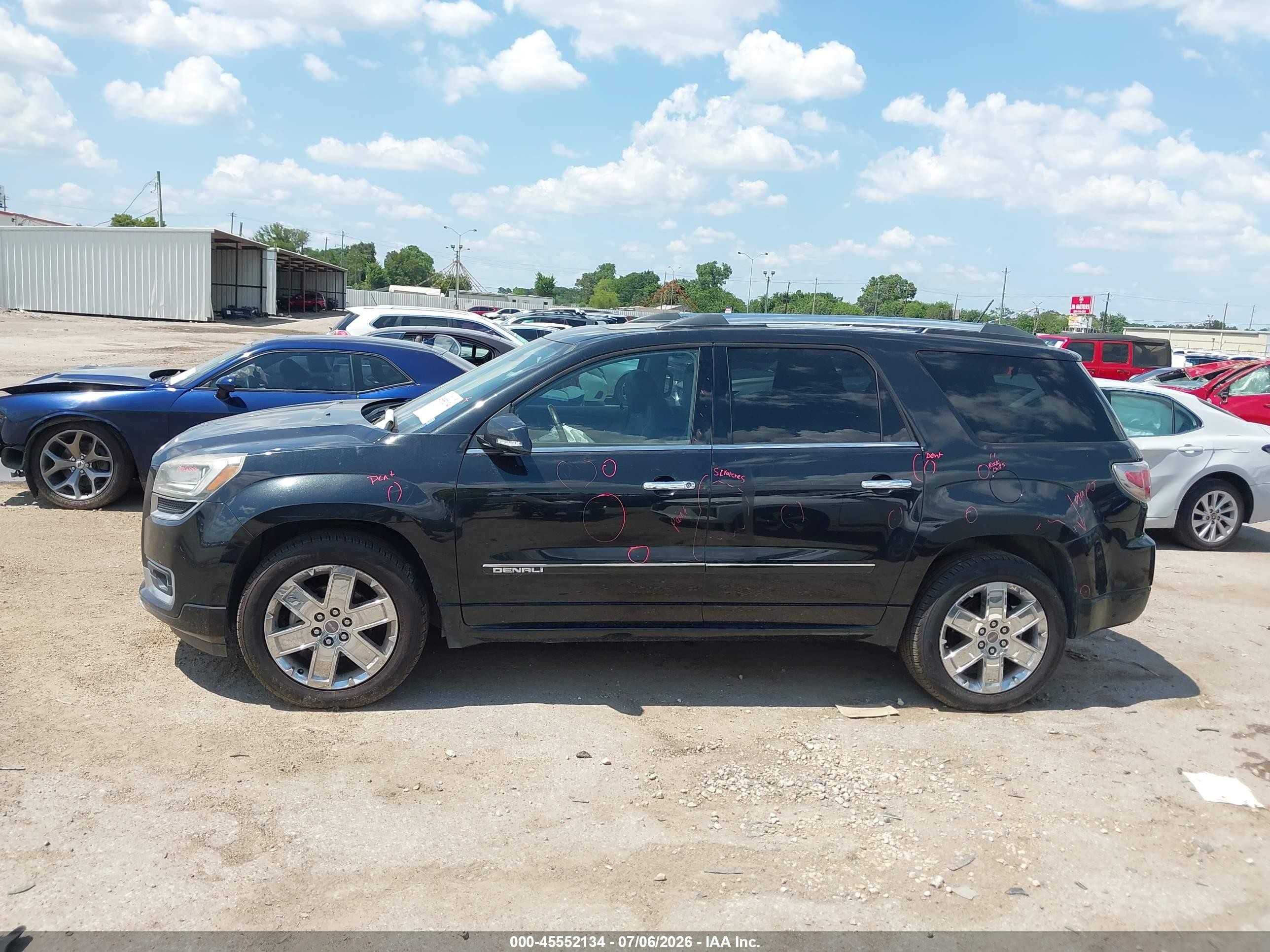 2015 Gmc Acadia Denali Черный vin: 1GKKRTKD3FJ255524