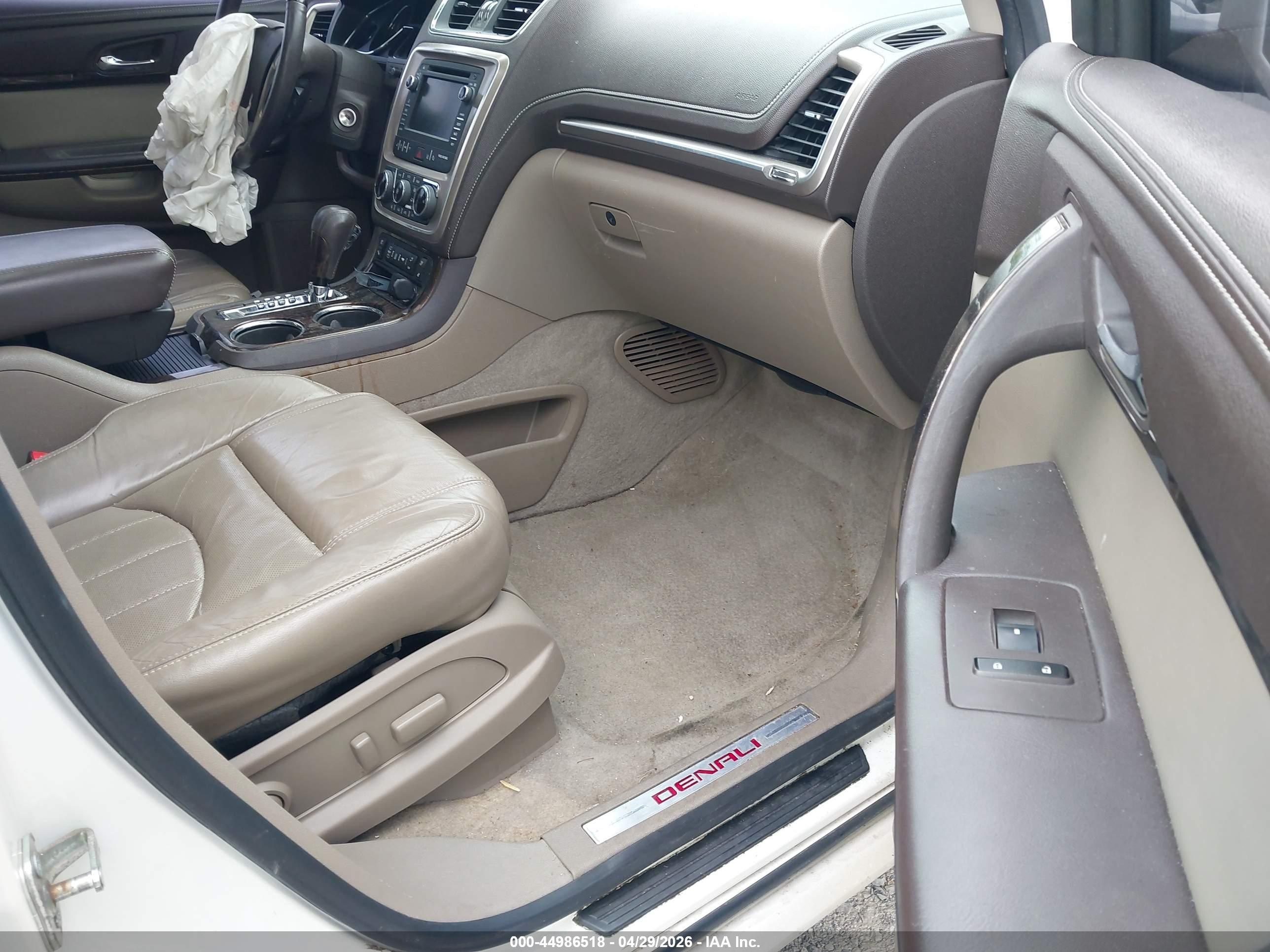 2015 Gmc Acadia Denali White vin: 1GKKRTKD3FJ280858