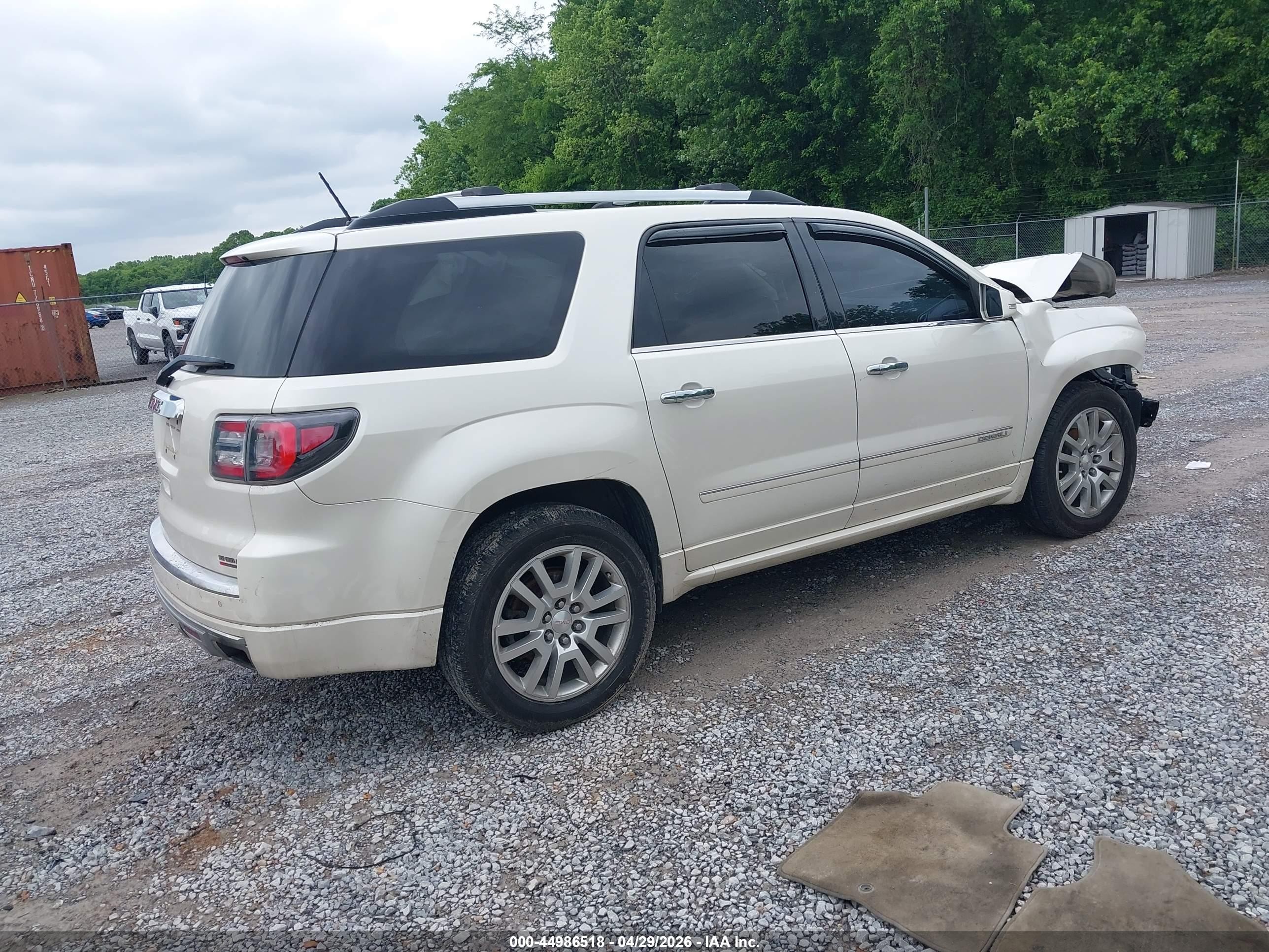2015 Gmc Acadia Denali White vin: 1GKKRTKD3FJ280858