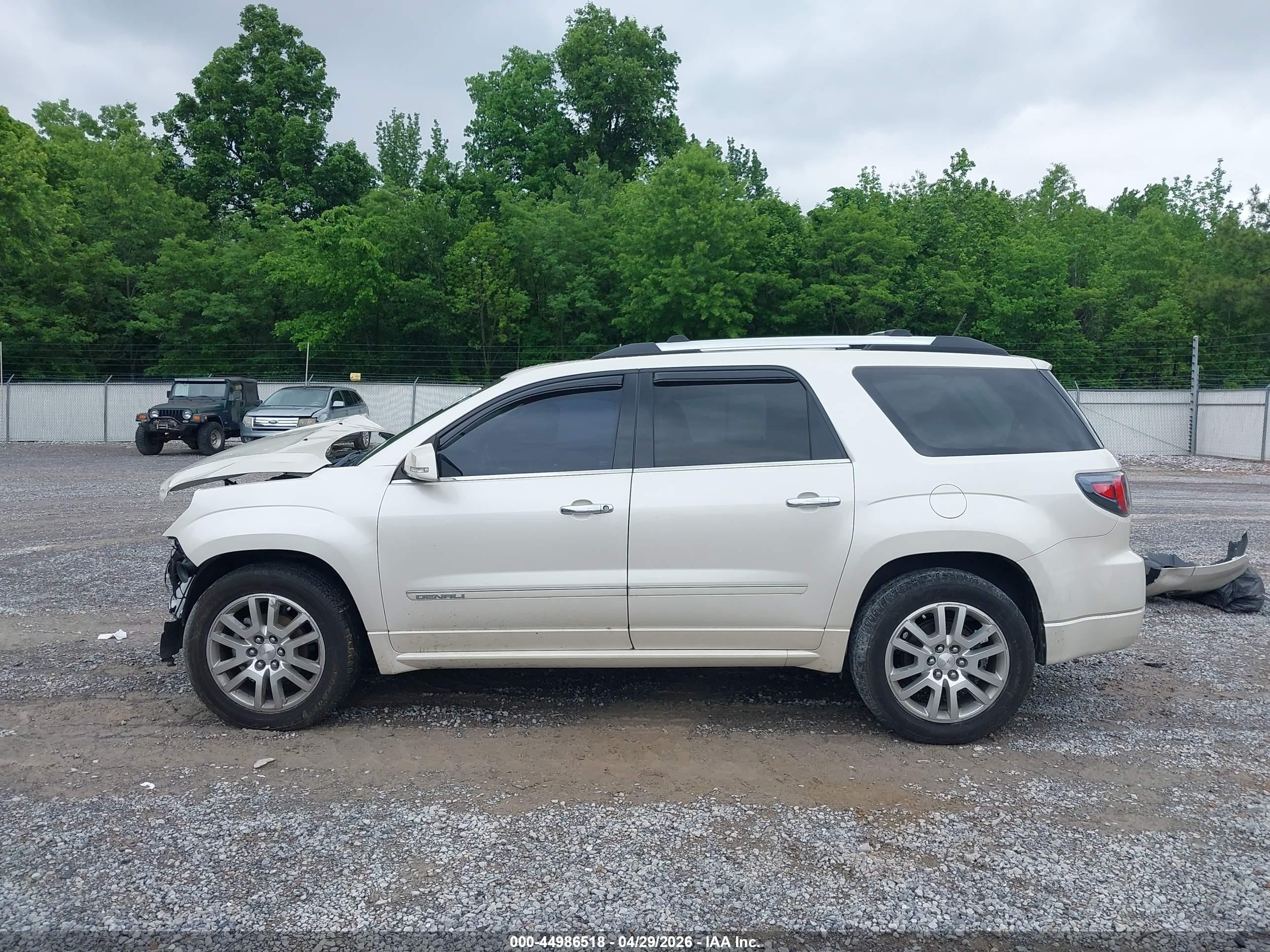 2015 Gmc Acadia Denali White vin: 1GKKRTKD3FJ280858