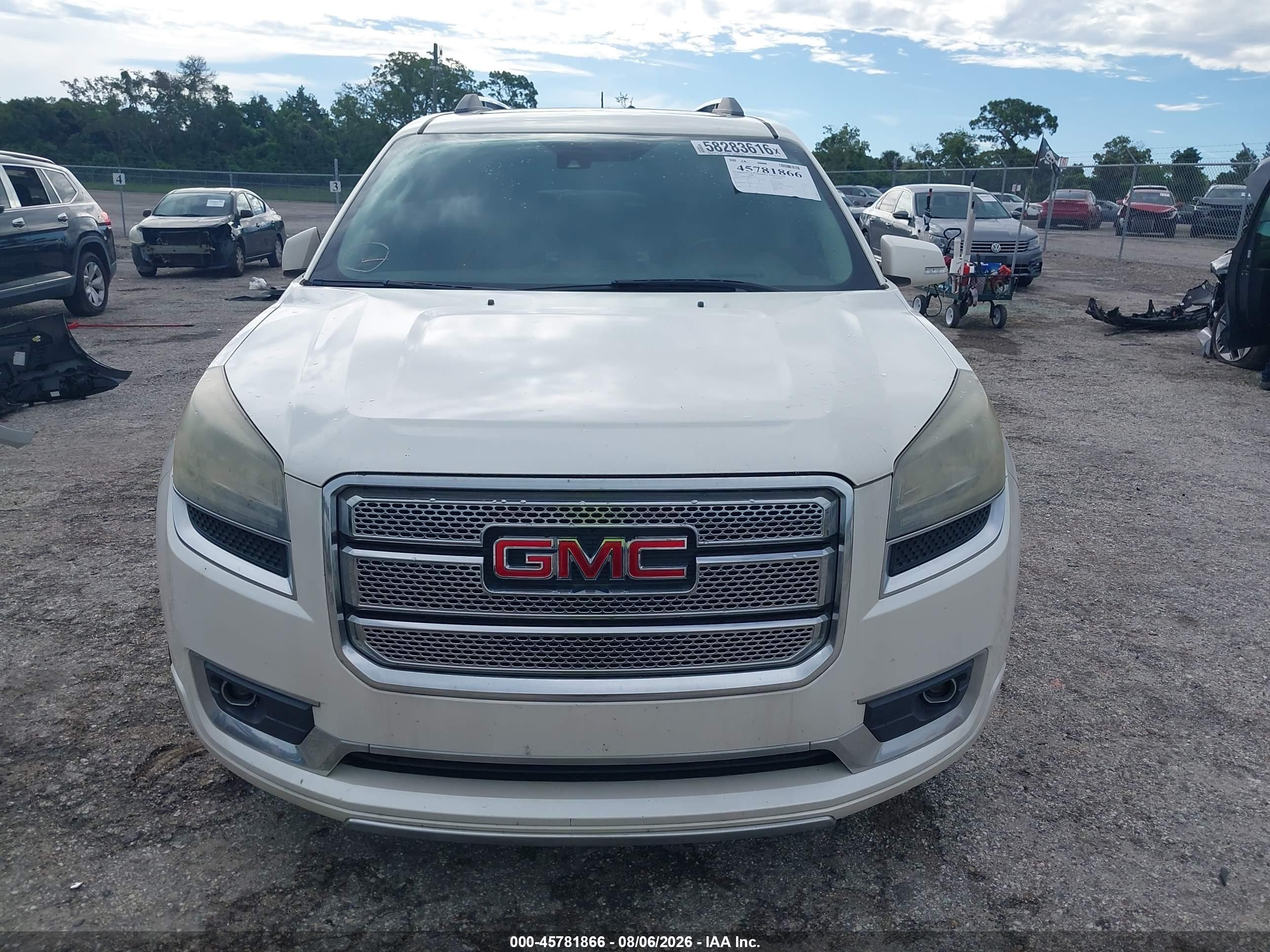 2015 Gmc Acadia Denali Белый vin: 1GKKRTKD3FJ317276
