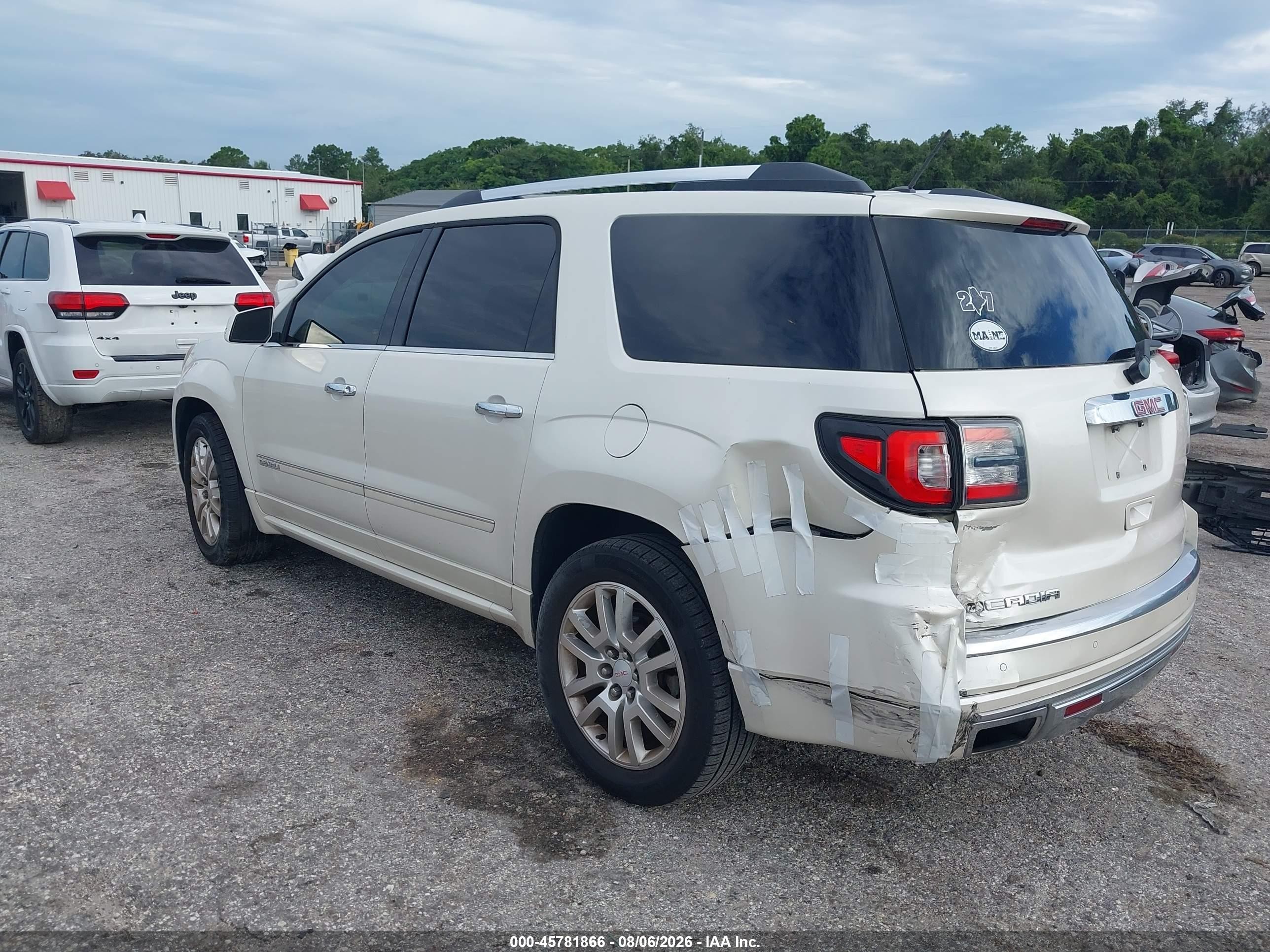 2015 Gmc Acadia Denali Белый vin: 1GKKRTKD3FJ317276