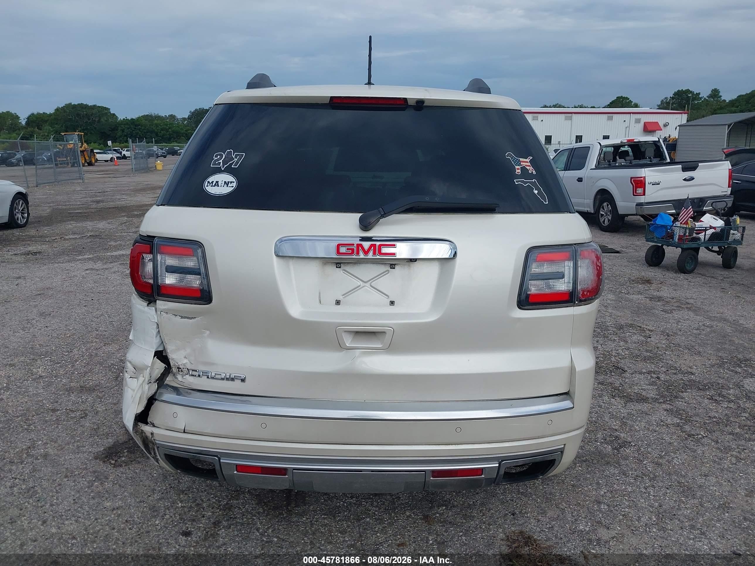 2015 Gmc Acadia Denali Белый vin: 1GKKRTKD3FJ317276