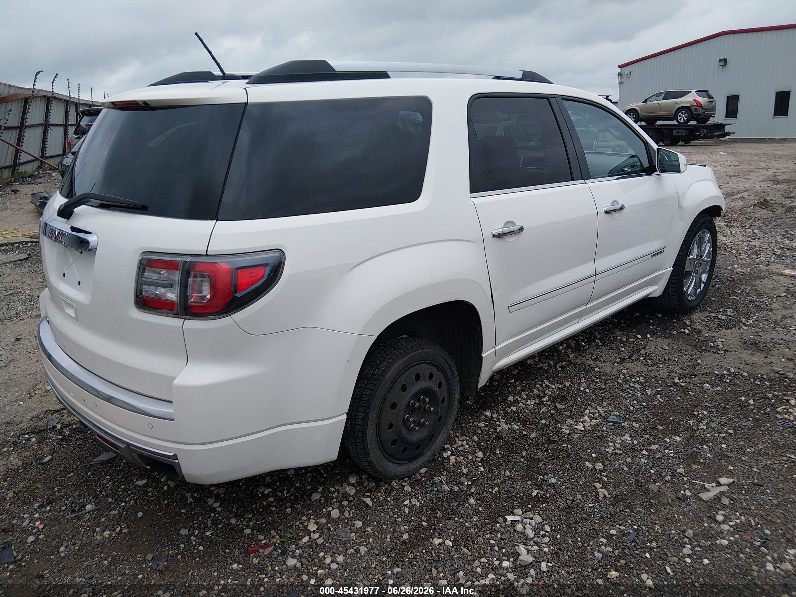 2013 Gmc Acadia Denali White vin: 1GKKRTKD4DJ144459