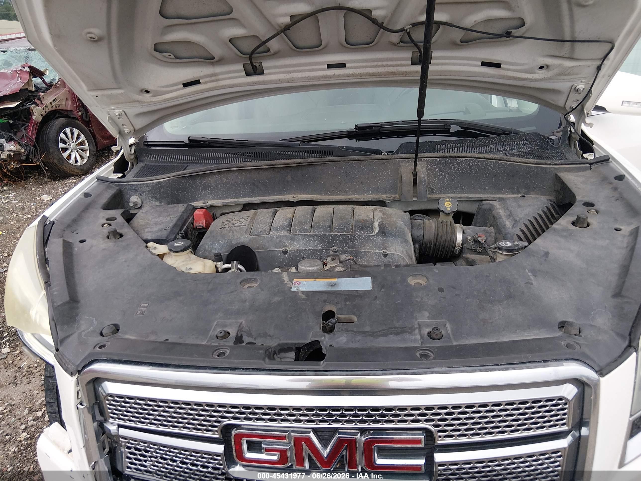 2013 Gmc Acadia Denali White vin: 1GKKRTKD4DJ144459