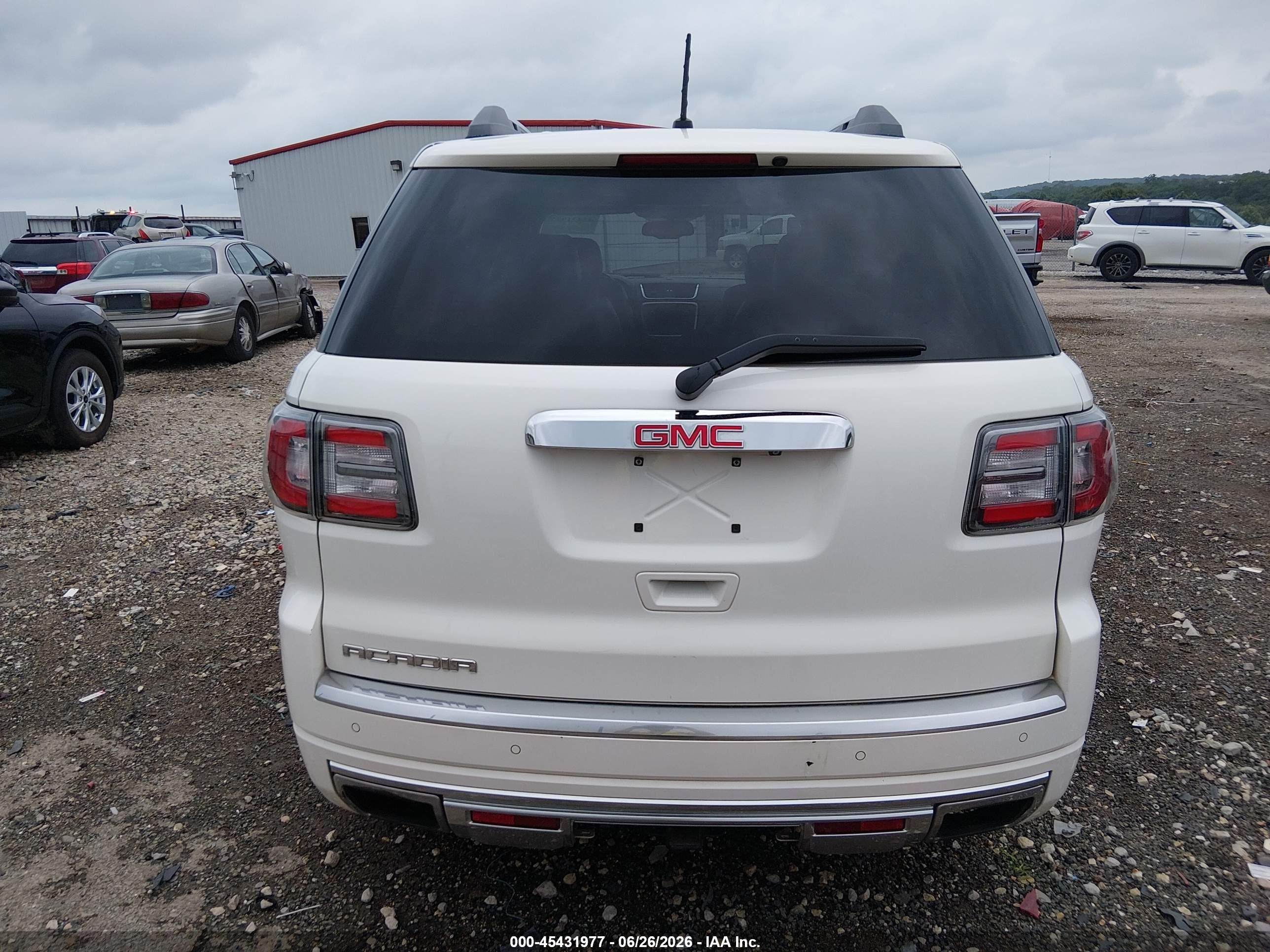 2013 Gmc Acadia Denali White vin: 1GKKRTKD4DJ144459