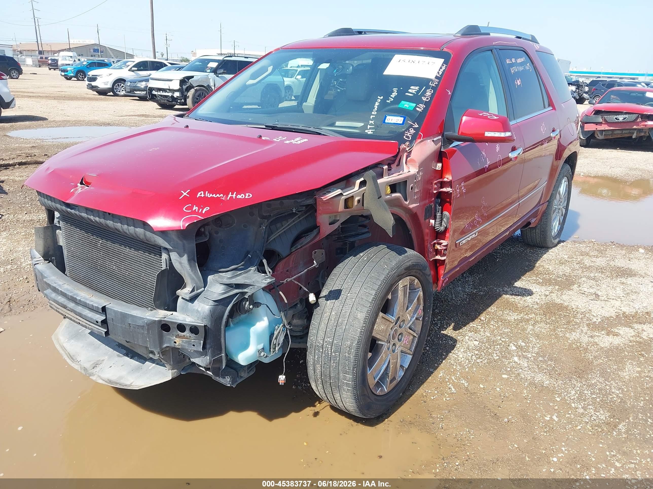 2013 Gmc Acadia Denali Burgundy vin: 1GKKRTKD4DJ208273