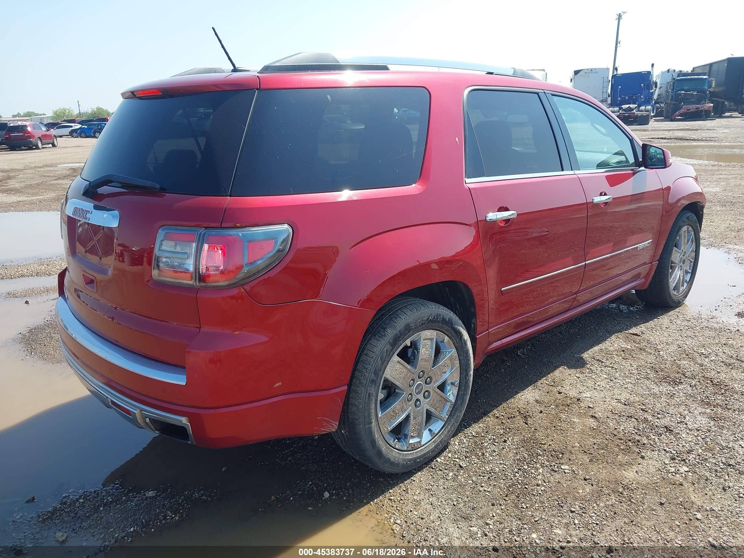 2013 Gmc Acadia Denali Burgundy vin: 1GKKRTKD4DJ208273