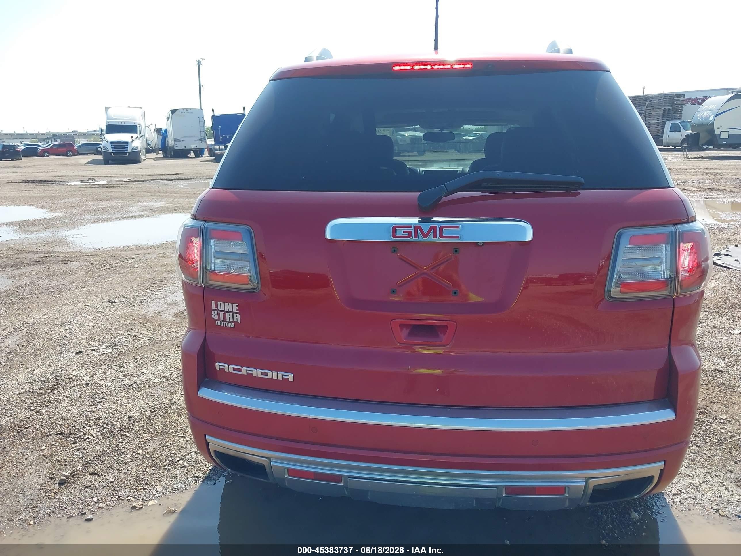 2013 Gmc Acadia Denali Burgundy vin: 1GKKRTKD4DJ208273