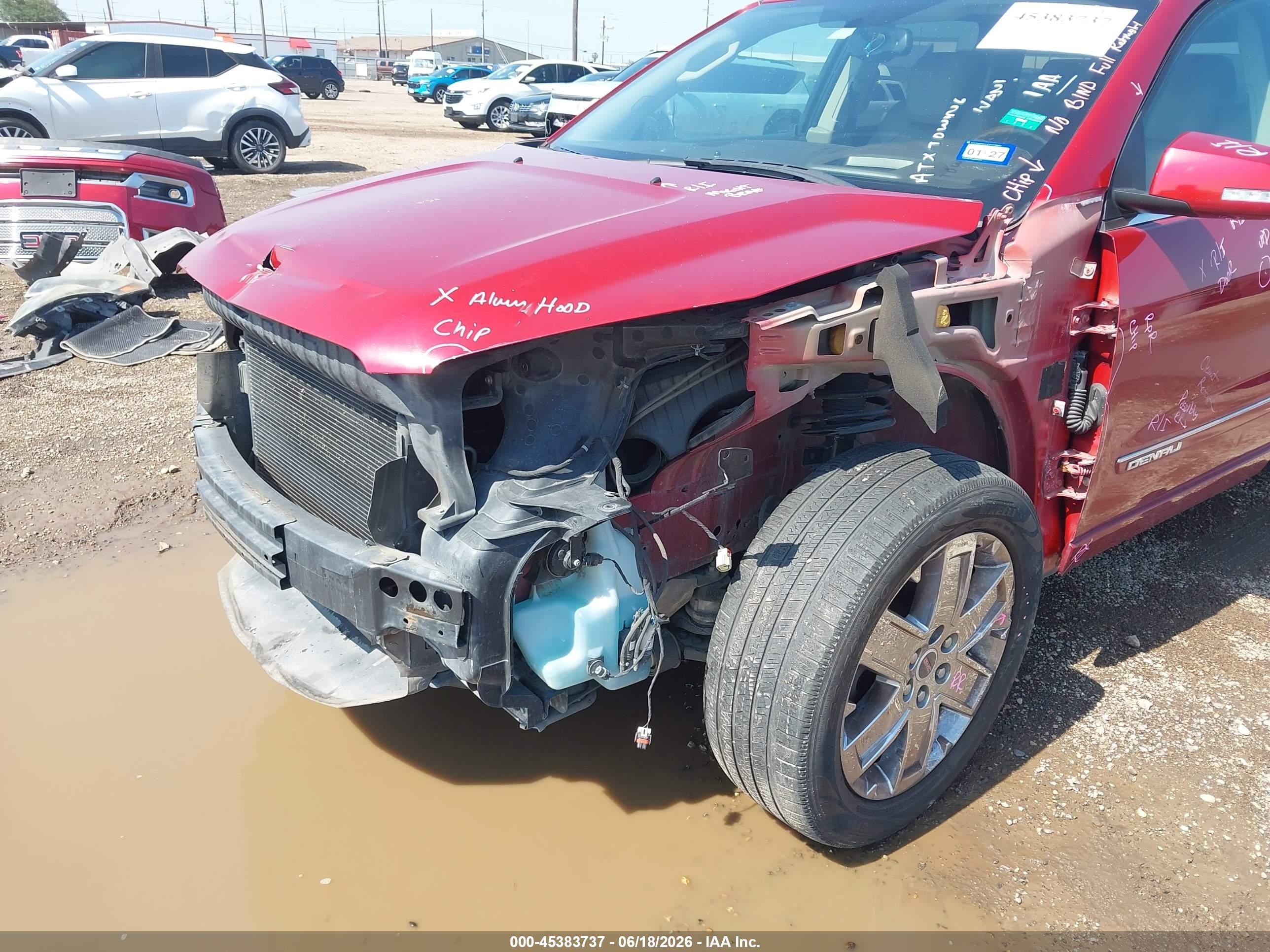 2013 Gmc Acadia Denali Burgundy vin: 1GKKRTKD4DJ208273