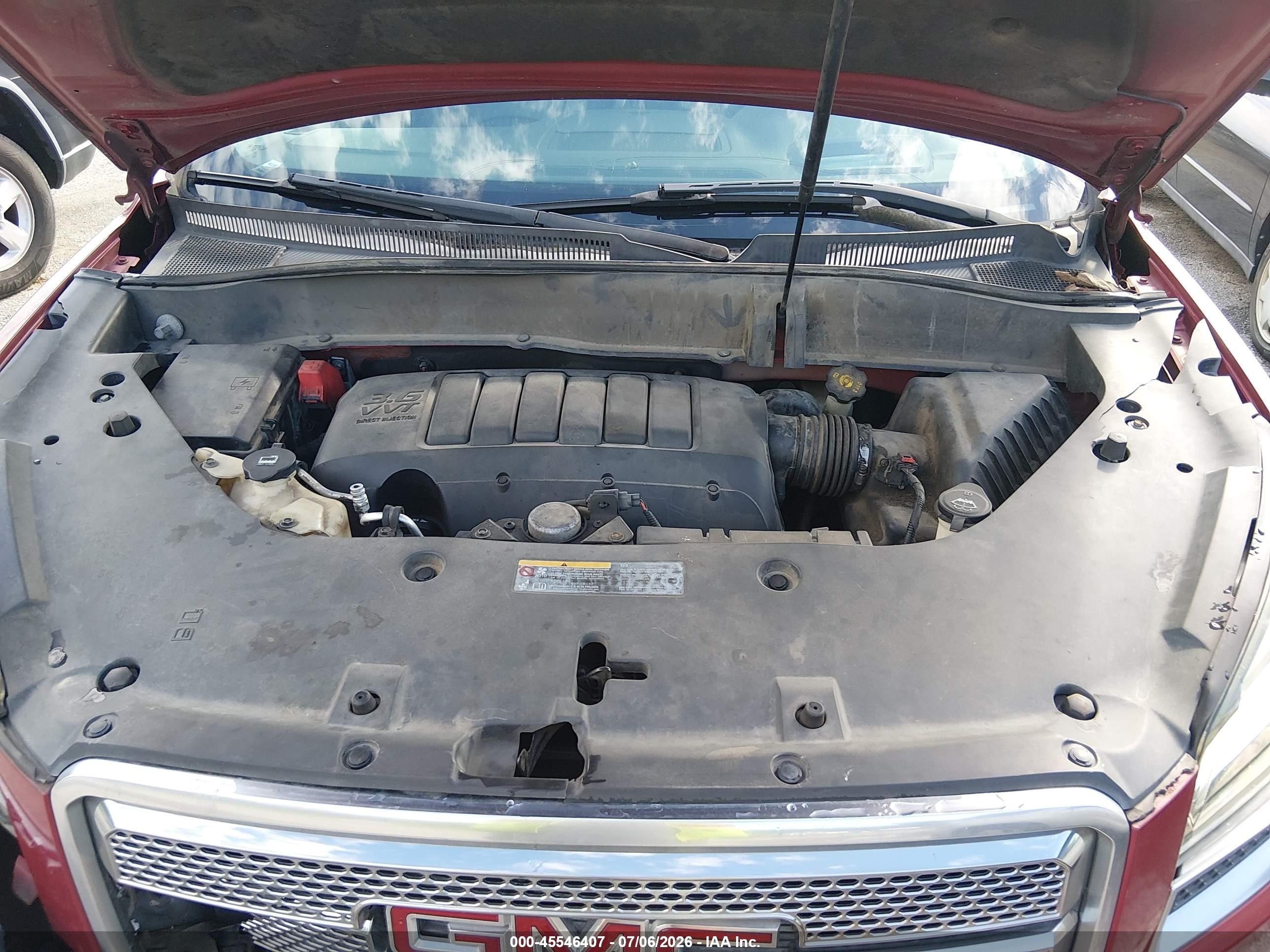 2013 Gmc Acadia Denali Красный vin: 1GKKRTKD4DJ267209