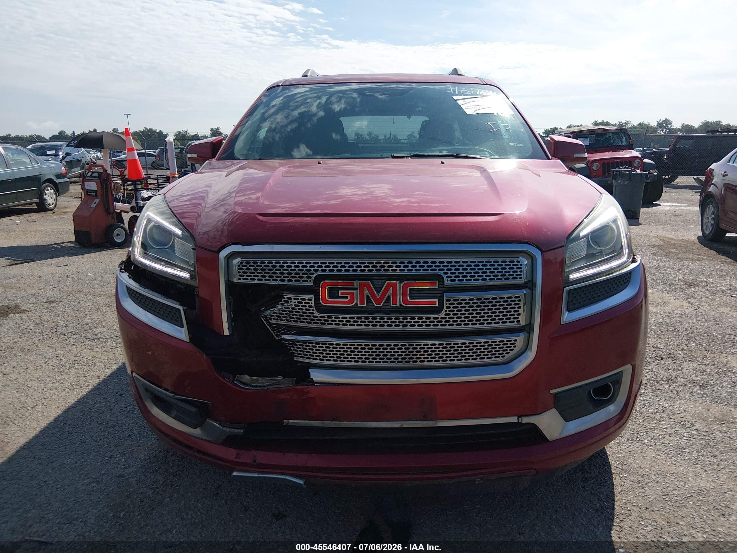 2013 Gmc Acadia Denali Красный vin: 1GKKRTKD4DJ267209