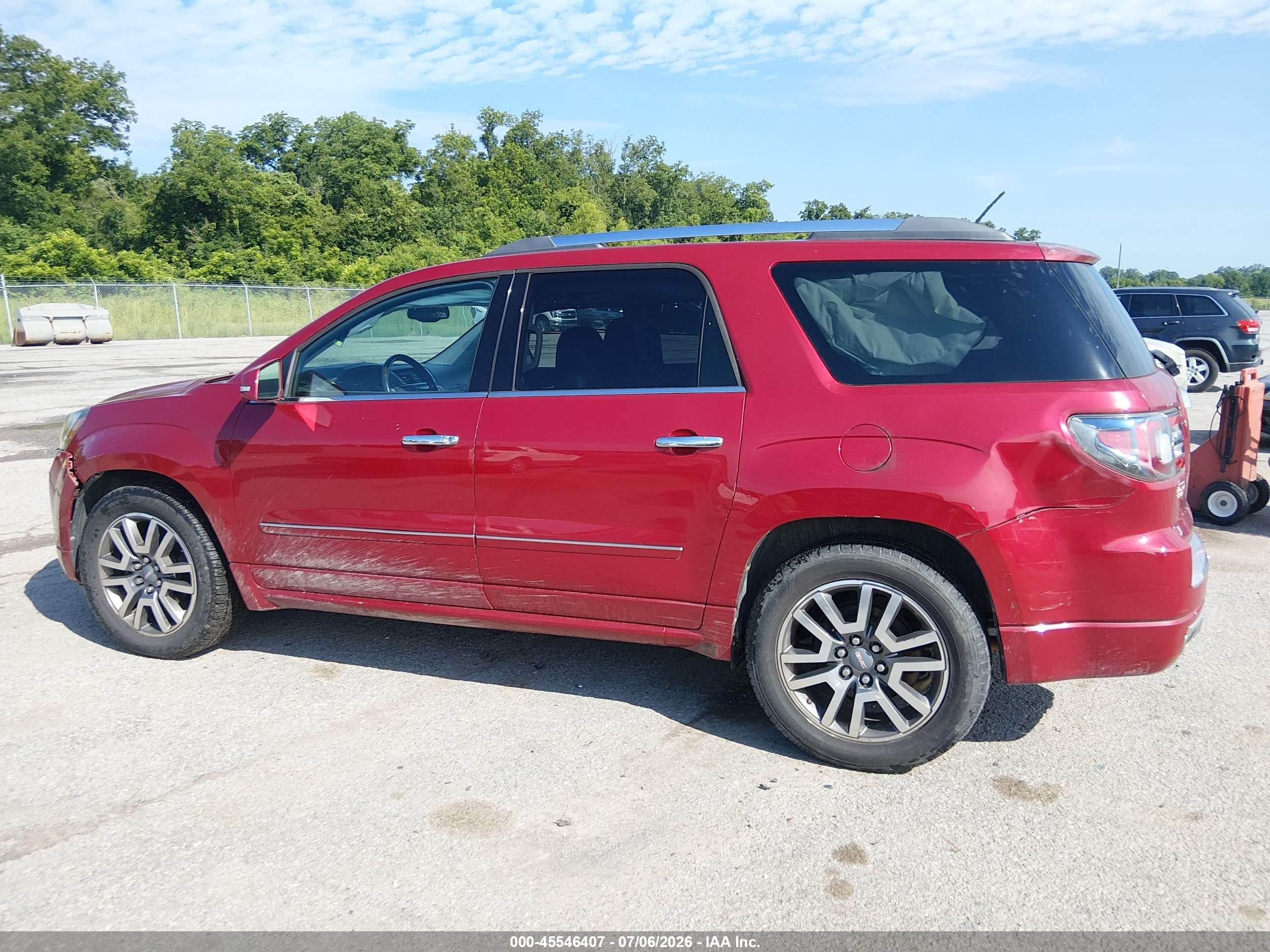 2013 Gmc Acadia Denali Красный vin: 1GKKRTKD4DJ267209