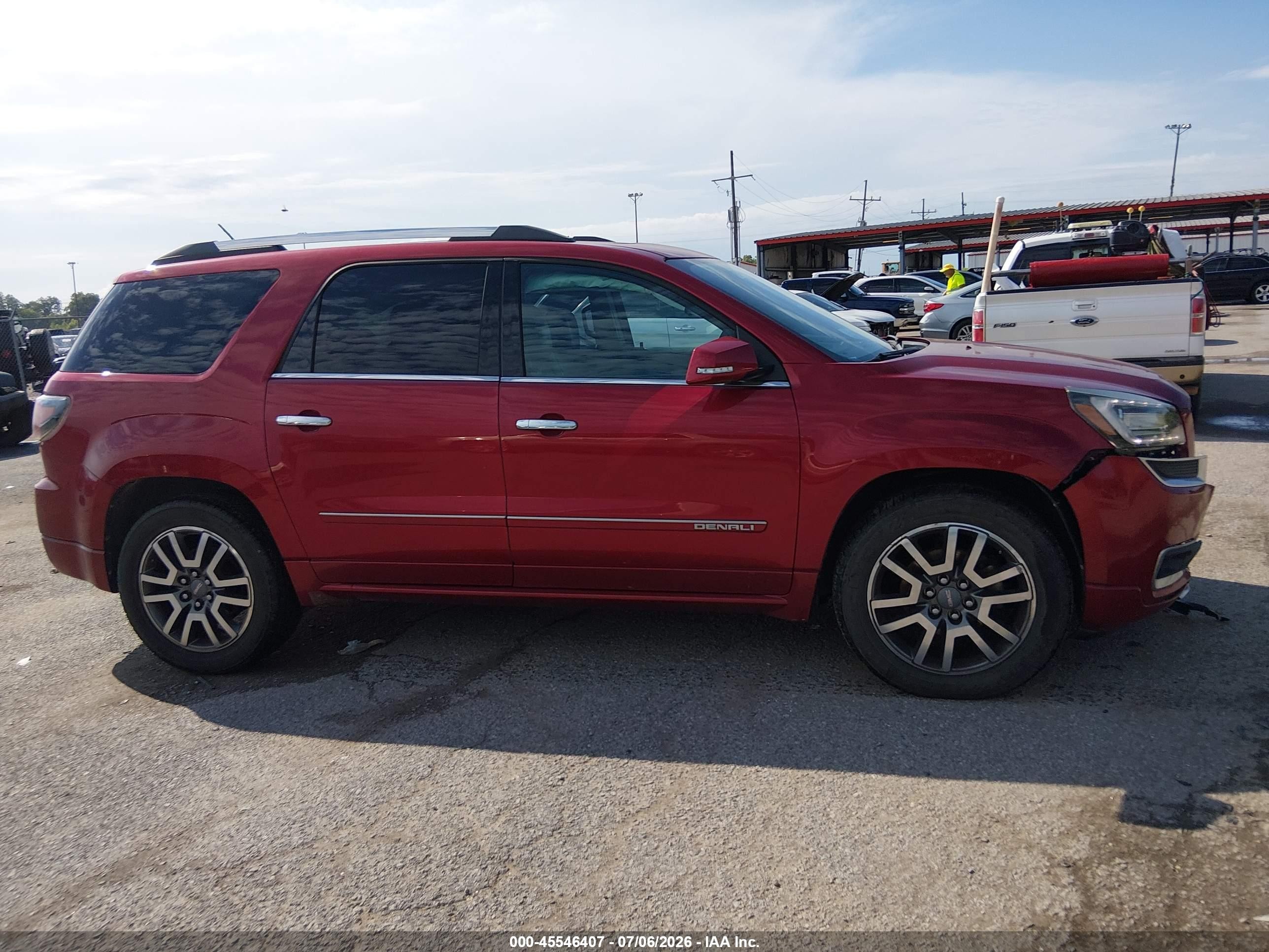 2013 Gmc Acadia Denali Красный vin: 1GKKRTKD4DJ267209