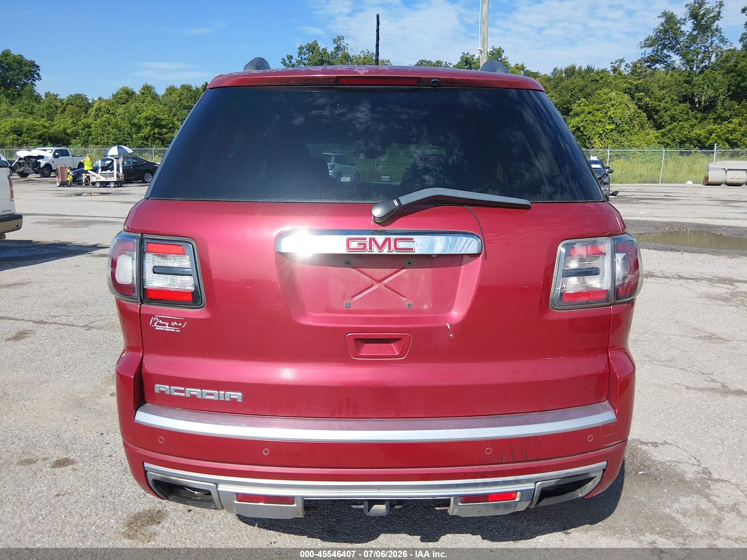 2013 Gmc Acadia Denali Красный vin: 1GKKRTKD4DJ267209