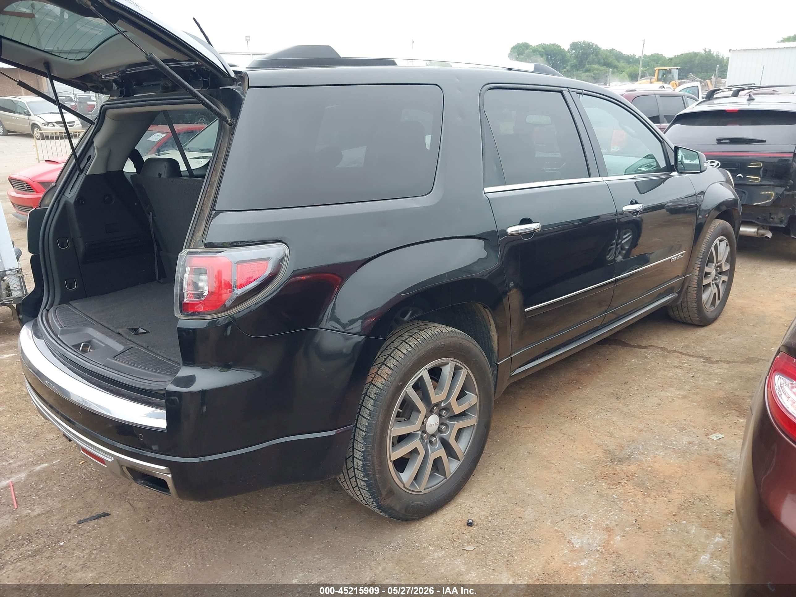 2015 Gmc Acadia Denali Черный vin: 1GKKRTKD4FJ115479