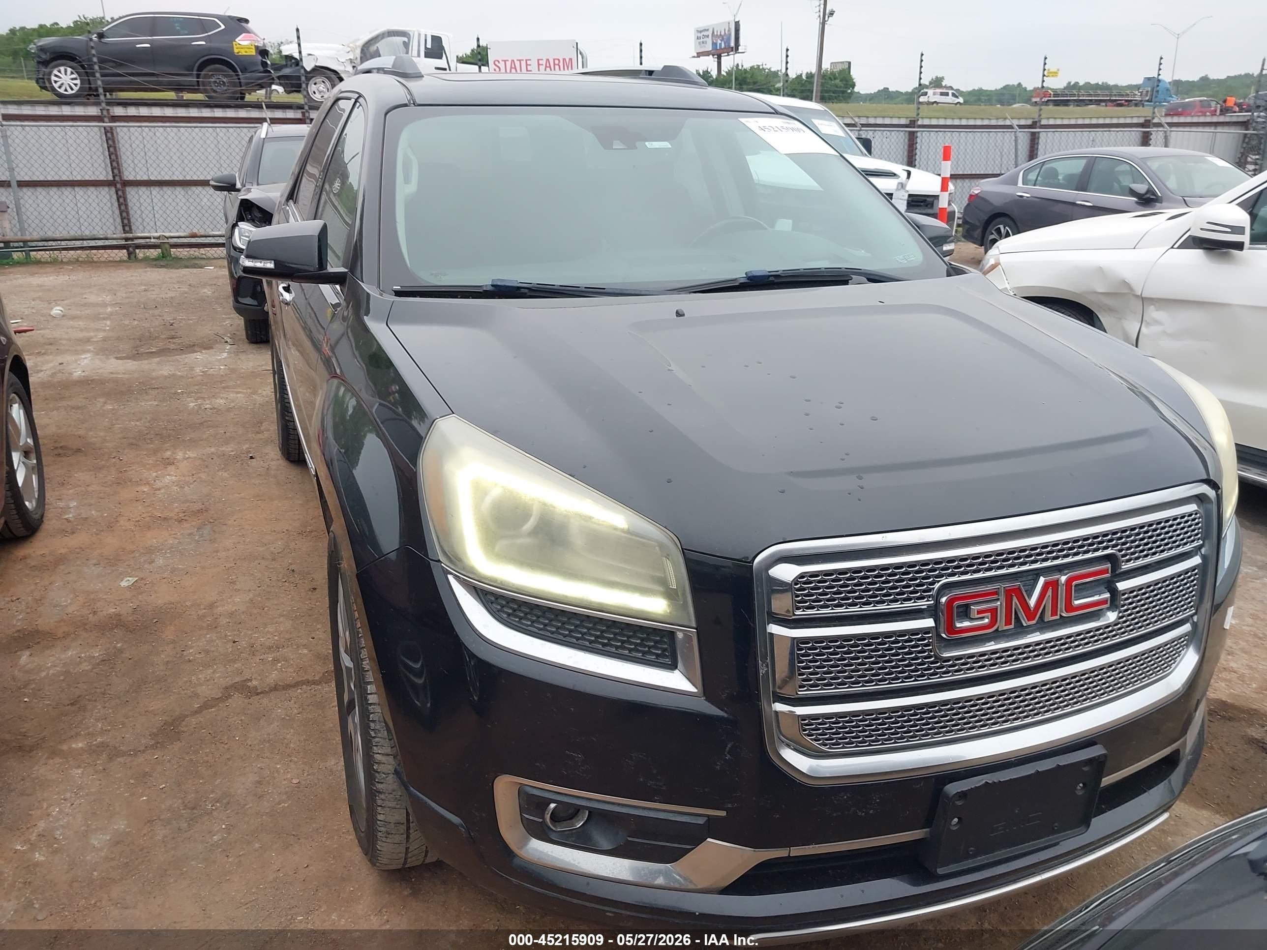 2015 Gmc Acadia Denali Черный vin: 1GKKRTKD4FJ115479