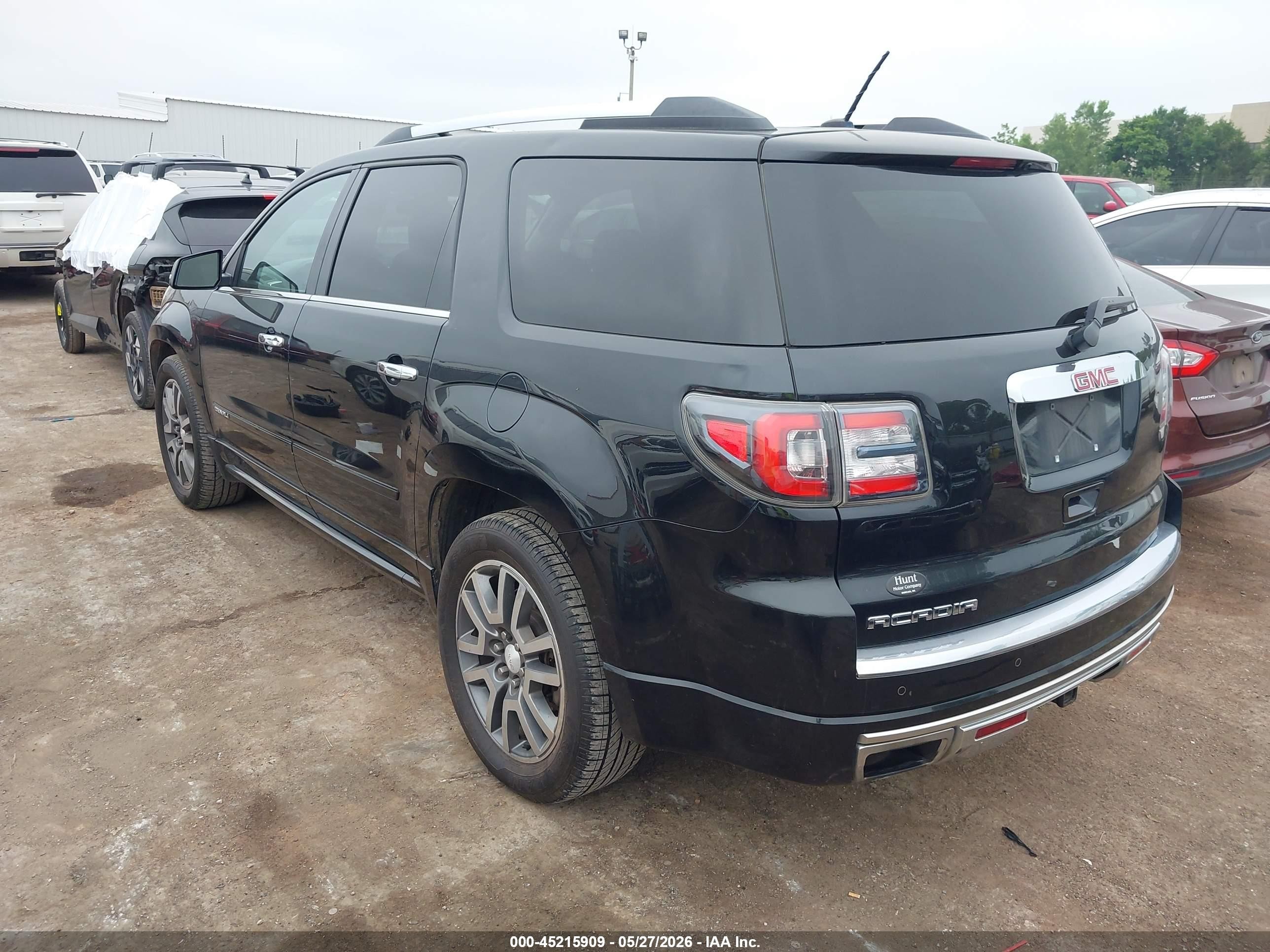 2015 Gmc Acadia Denali Черный vin: 1GKKRTKD4FJ115479