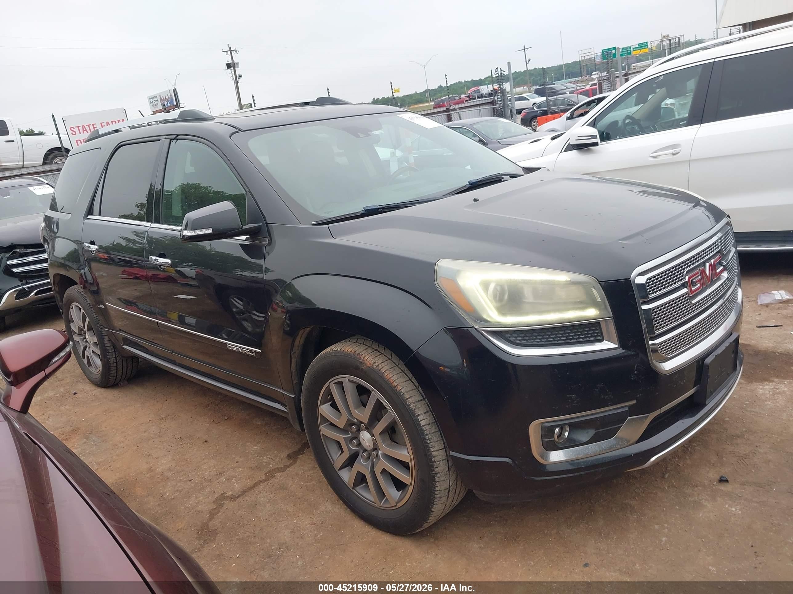 2015 Gmc Acadia Denali Черный vin: 1GKKRTKD4FJ115479