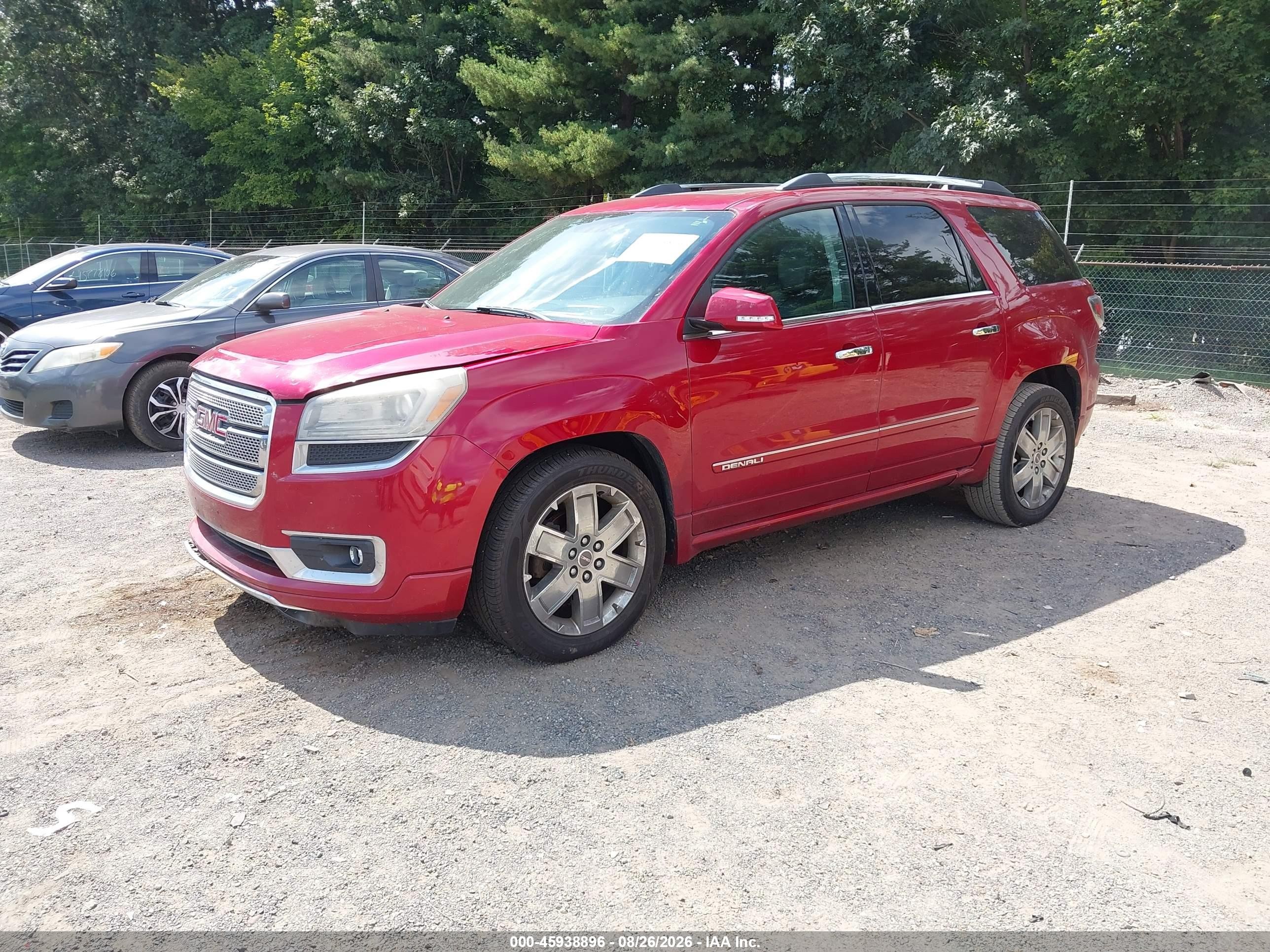 2013 Gmc Acadia Denali Red vin: 1GKKRTKD5DJ187921