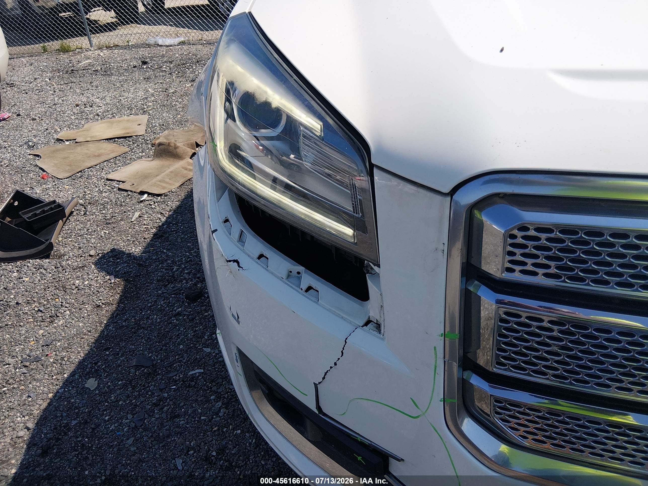 2014 Gmc Acadia Denali White vin: 1GKKRTKD5EJ222118