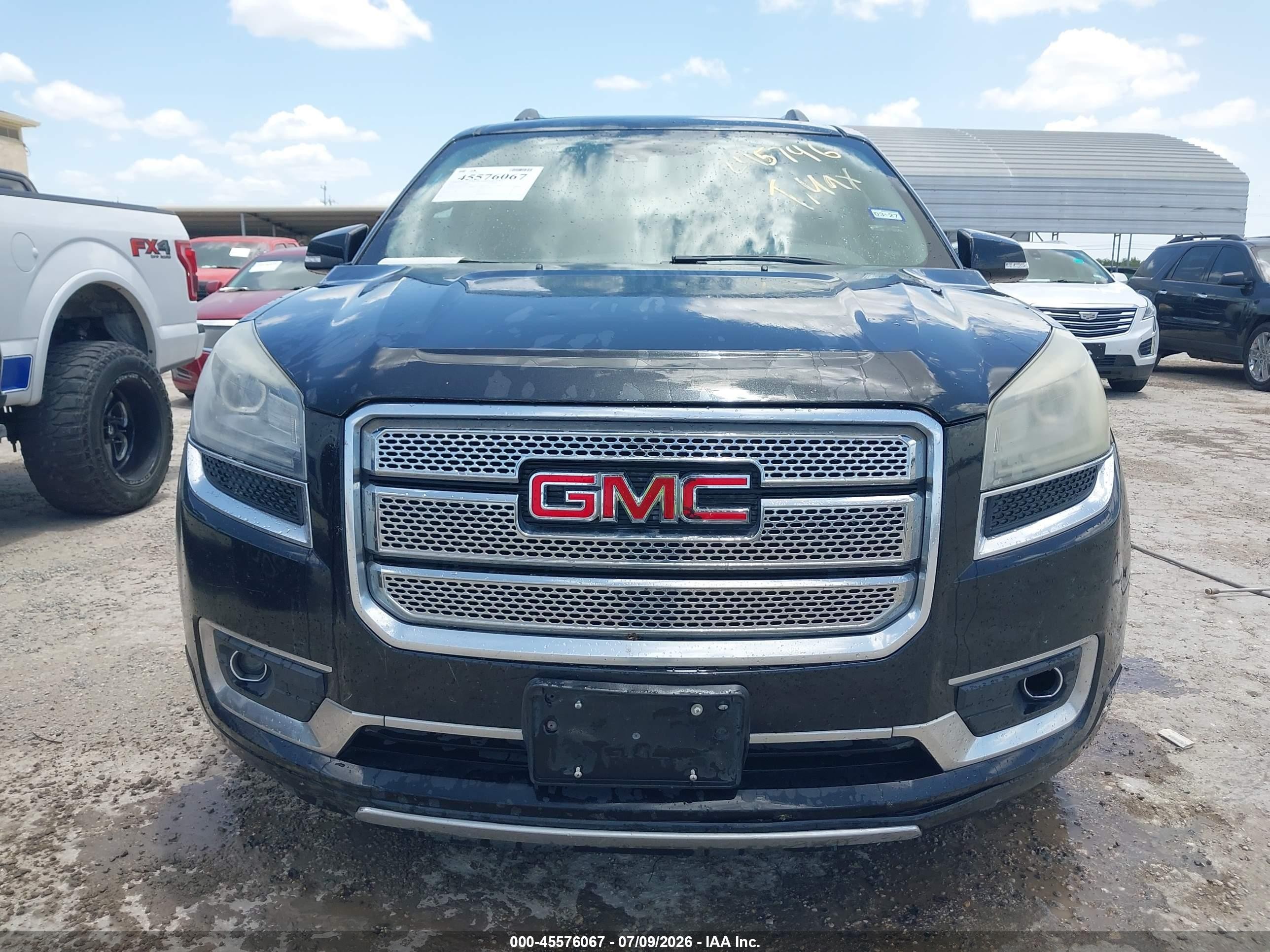 2014 Gmc Acadia Denali Black vin: 1GKKRTKD6EJ245746