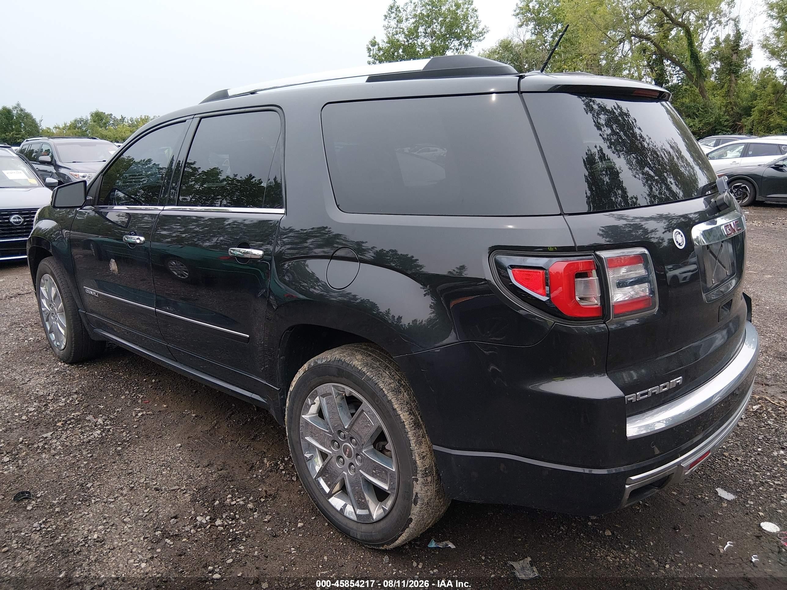 2014 Gmc Acadia Denali Black vin: 1GKKRTKD6EJ327542