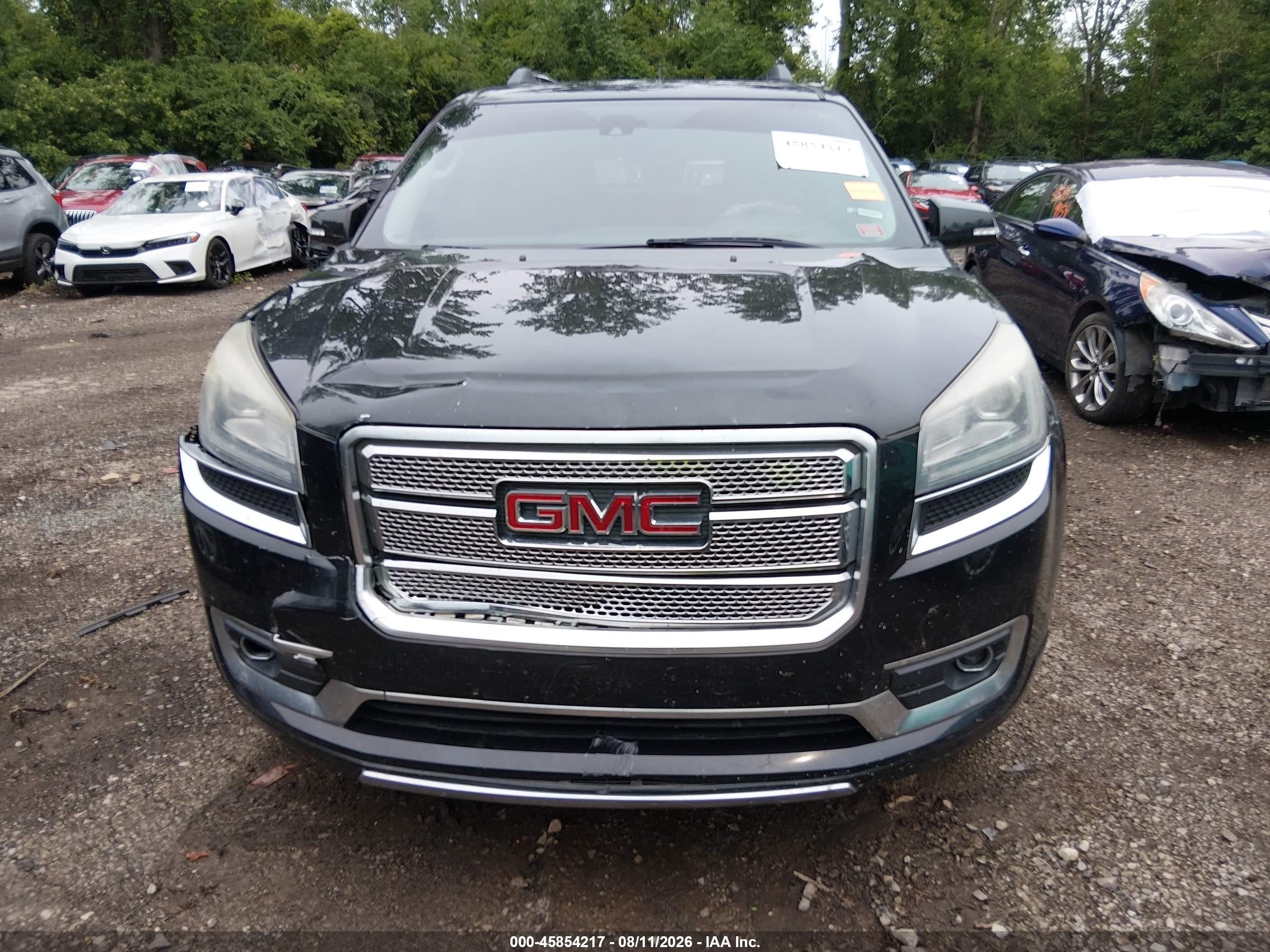 2014 Gmc Acadia Denali Black vin: 1GKKRTKD6EJ327542