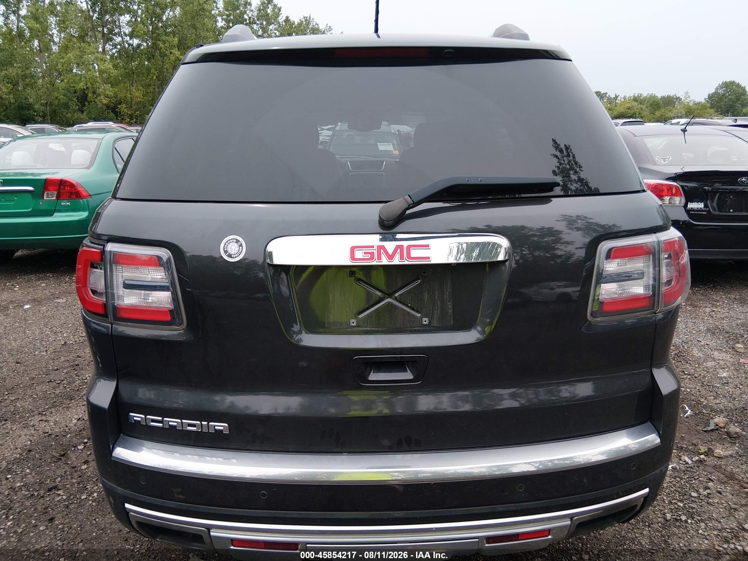 2014 Gmc Acadia Denali Black vin: 1GKKRTKD6EJ327542