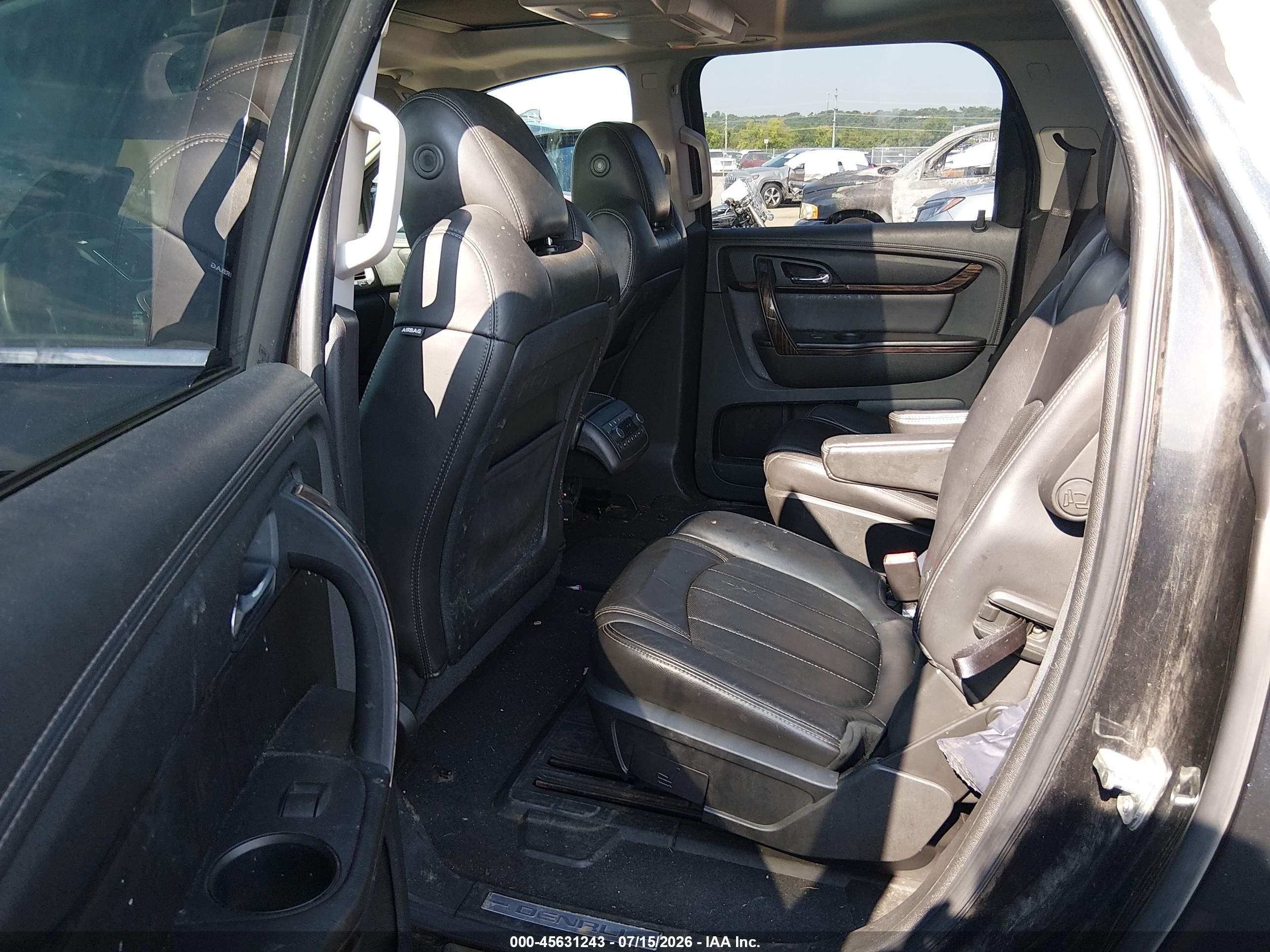 2014 Gmc Acadia Denali Black vin: 1GKKRTKD6EJ351551