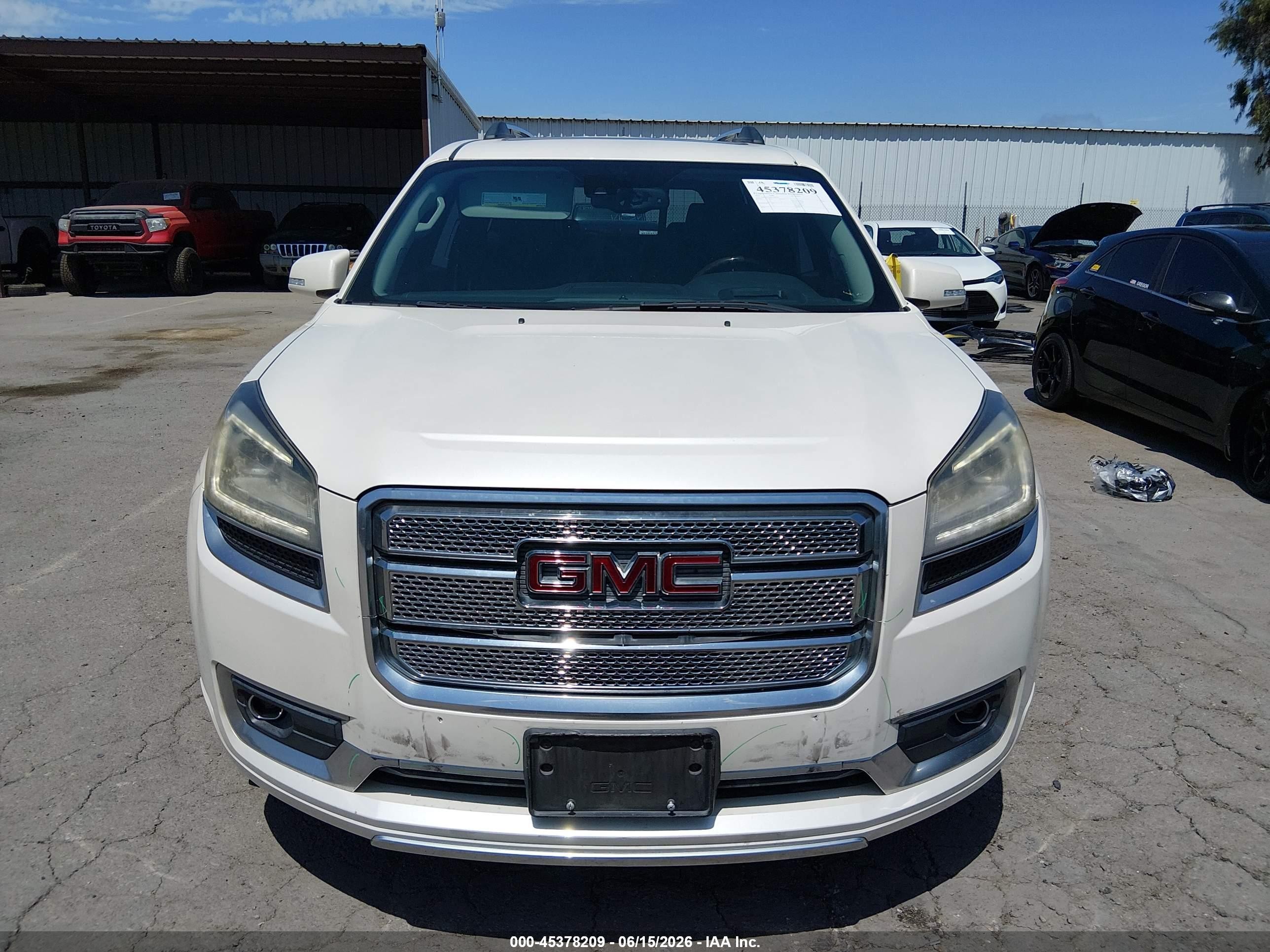2015 Gmc Acadia Denali White vin: 1GKKRTKD6FJ249779