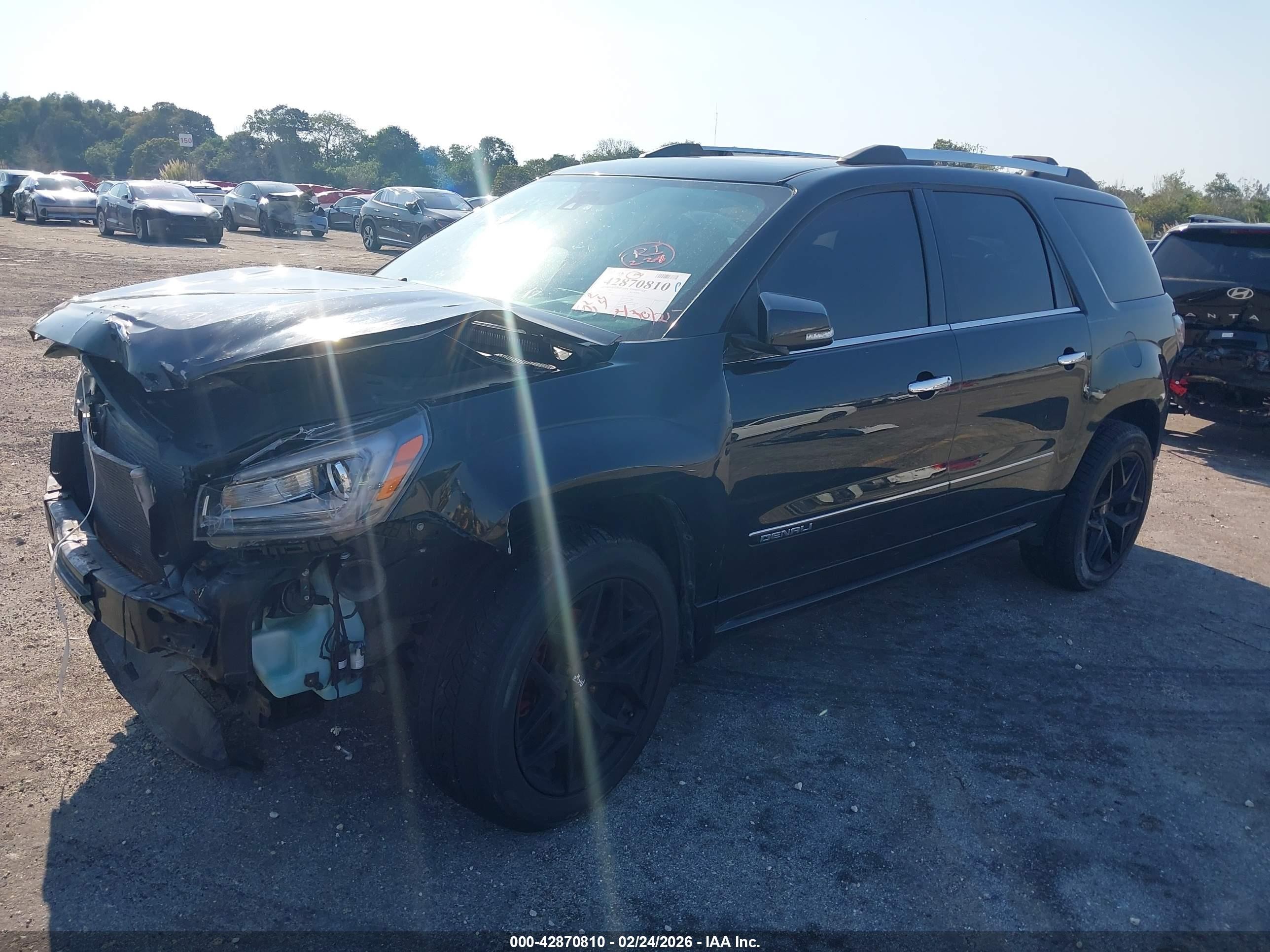 2015 Gmc Acadia Denali Черный vin: 1GKKRTKD6FJ306255