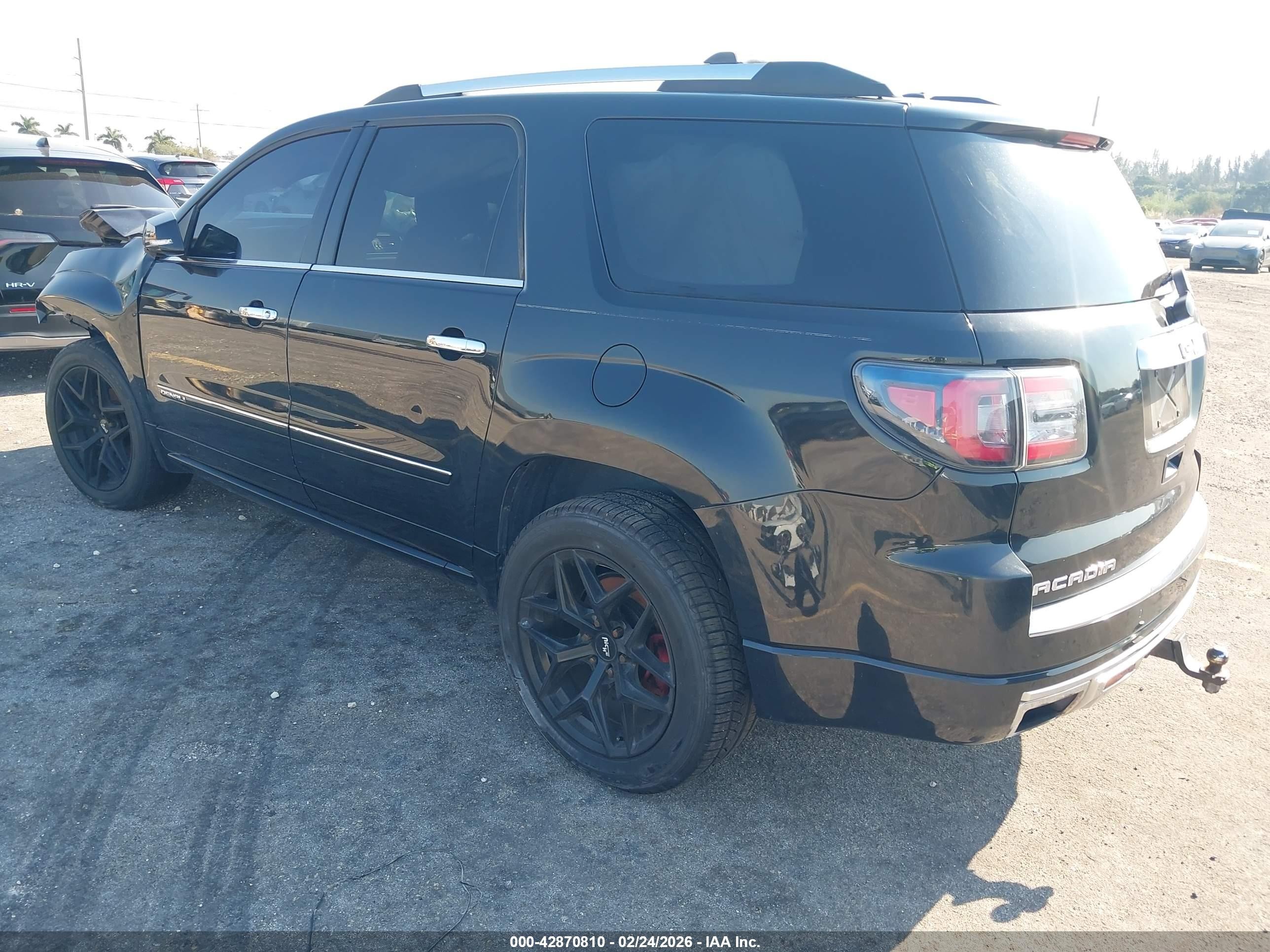 2015 Gmc Acadia Denali Черный vin: 1GKKRTKD6FJ306255