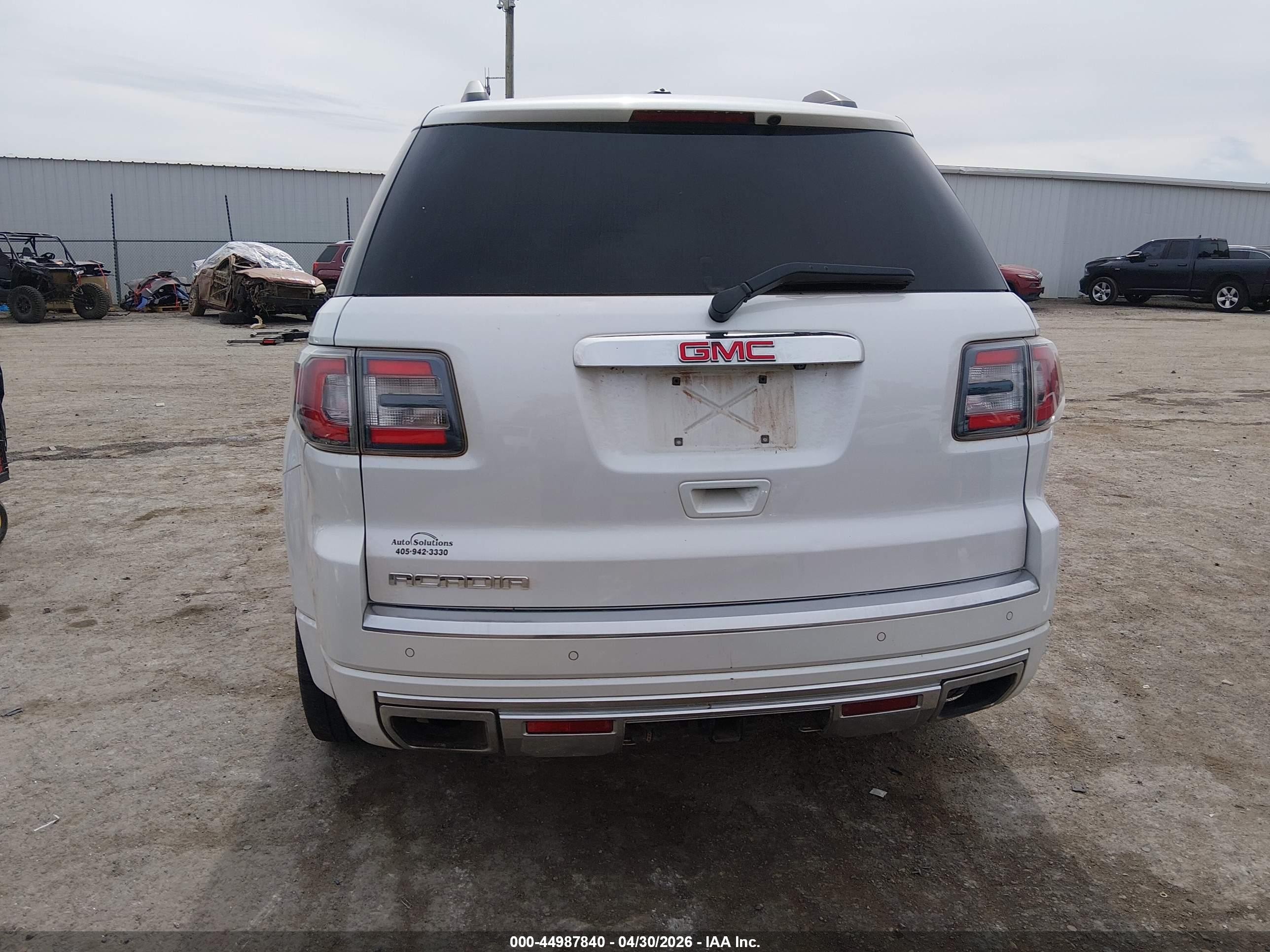 2016 Gmc Acadia Denali White vin: 1GKKRTKD6GJ157847