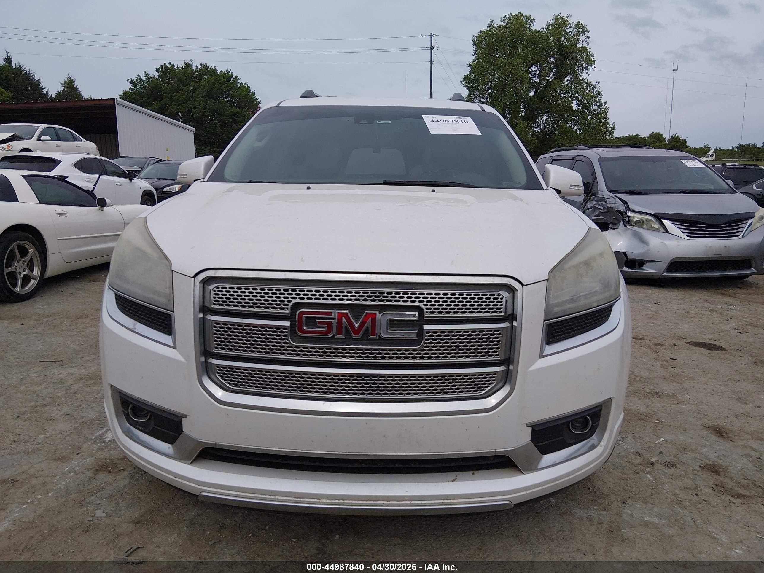 2016 Gmc Acadia Denali White vin: 1GKKRTKD6GJ157847