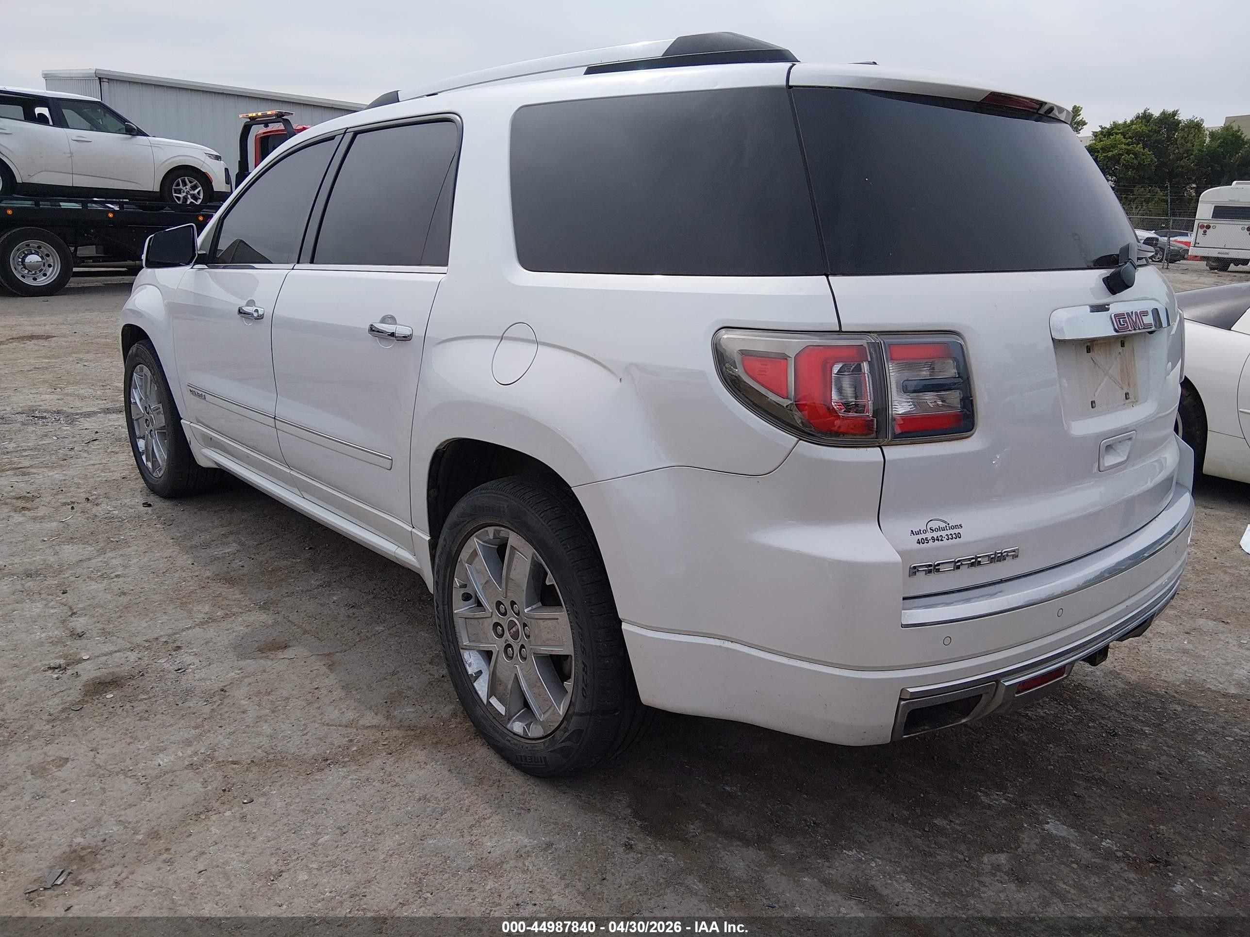 2016 Gmc Acadia Denali White vin: 1GKKRTKD6GJ157847