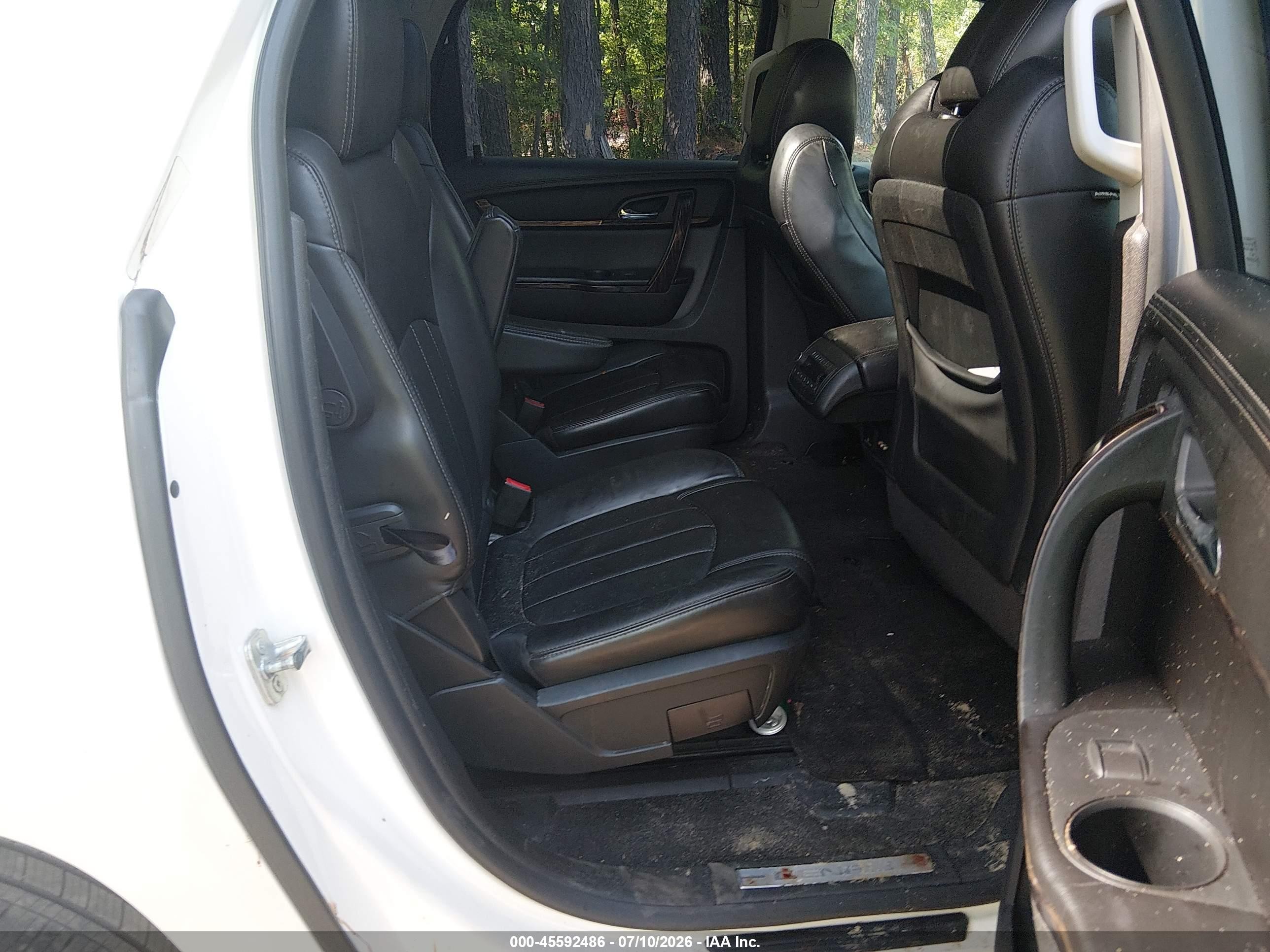 2013 Gmc Acadia Denali White vin: 1GKKRTKD7DJ229196