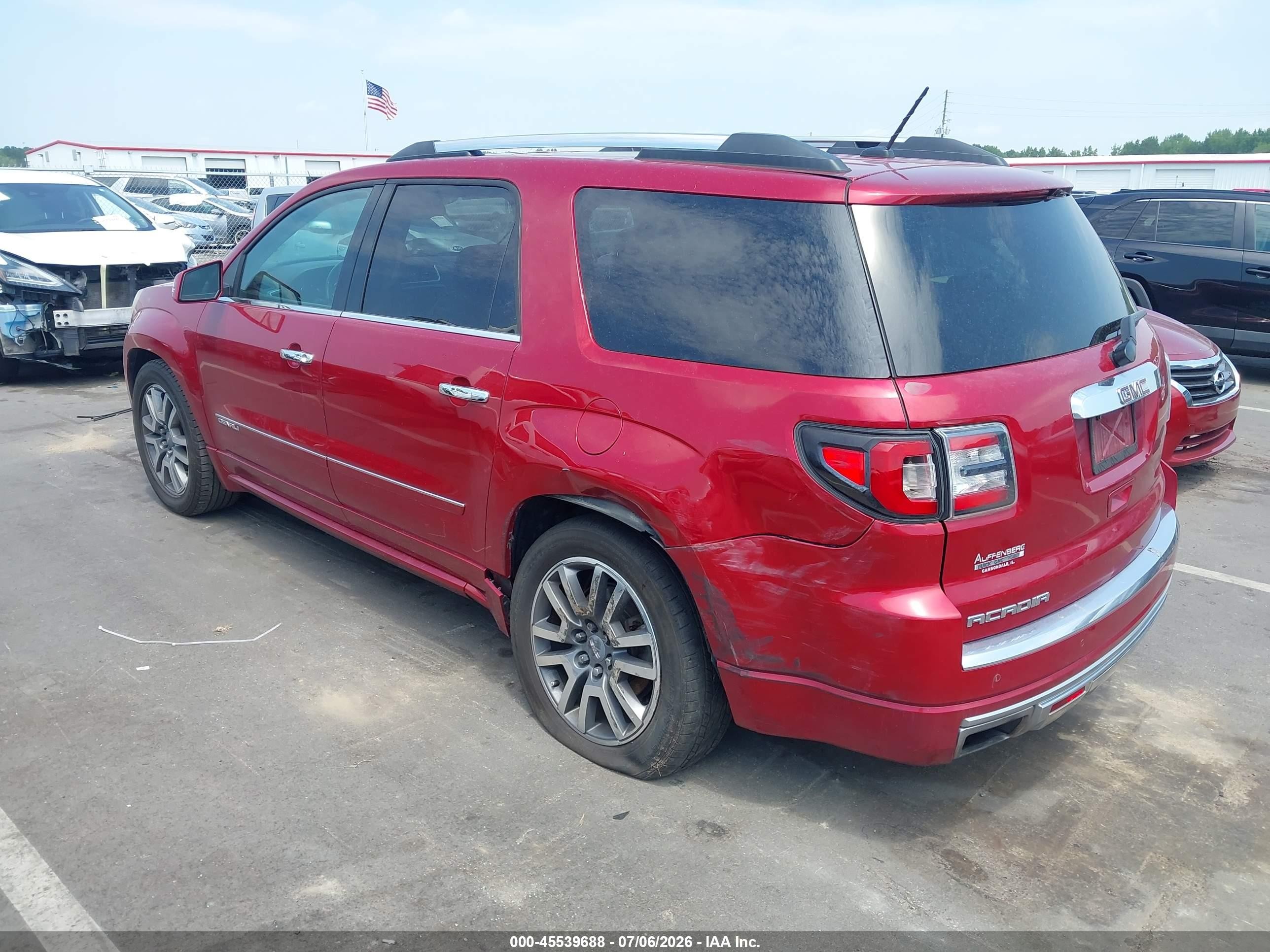 2014 Gmc Acadia Denali Бордовый vin: 1GKKRTKD7EJ148930