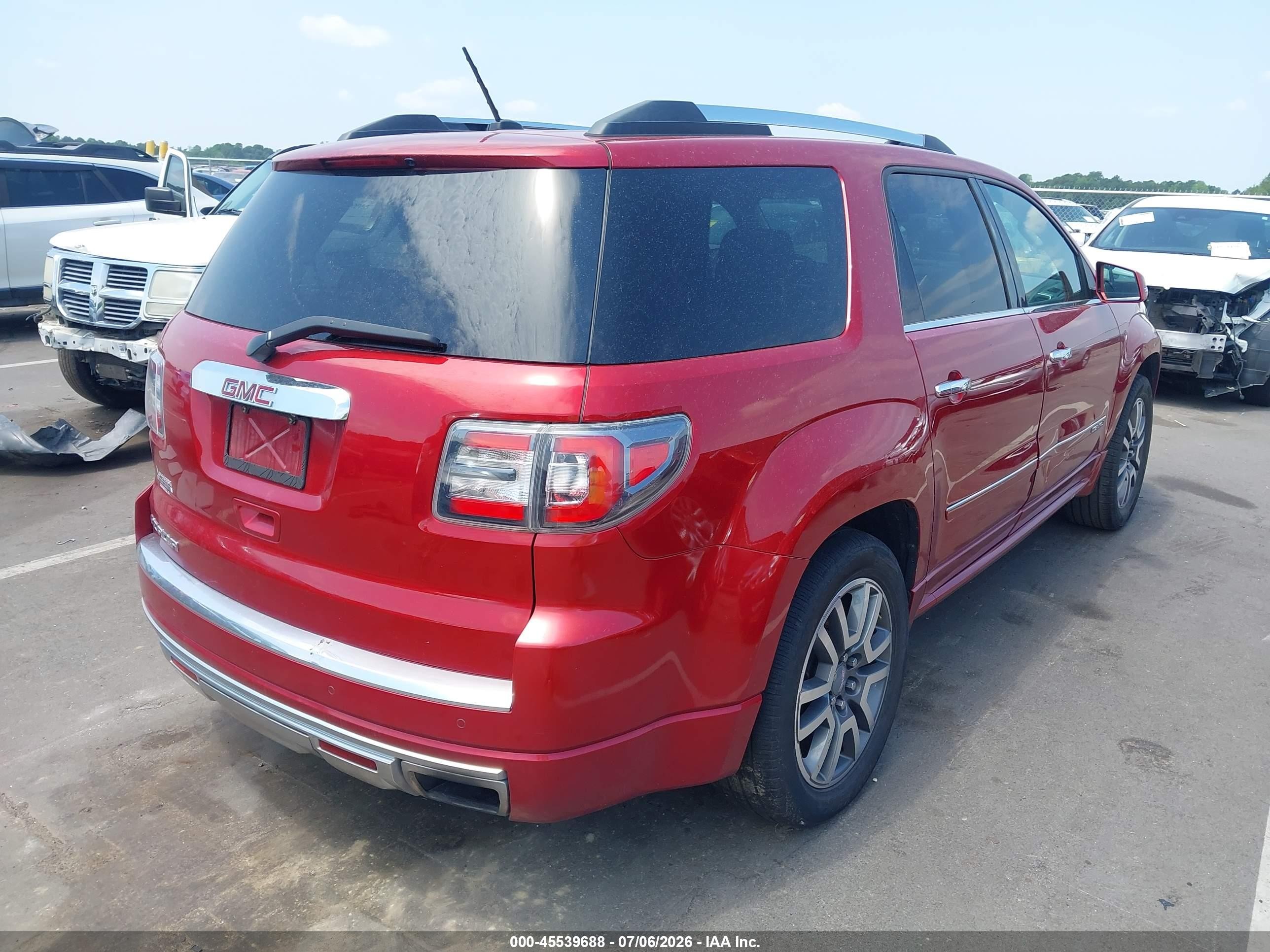 2014 Gmc Acadia Denali Бордовый vin: 1GKKRTKD7EJ148930