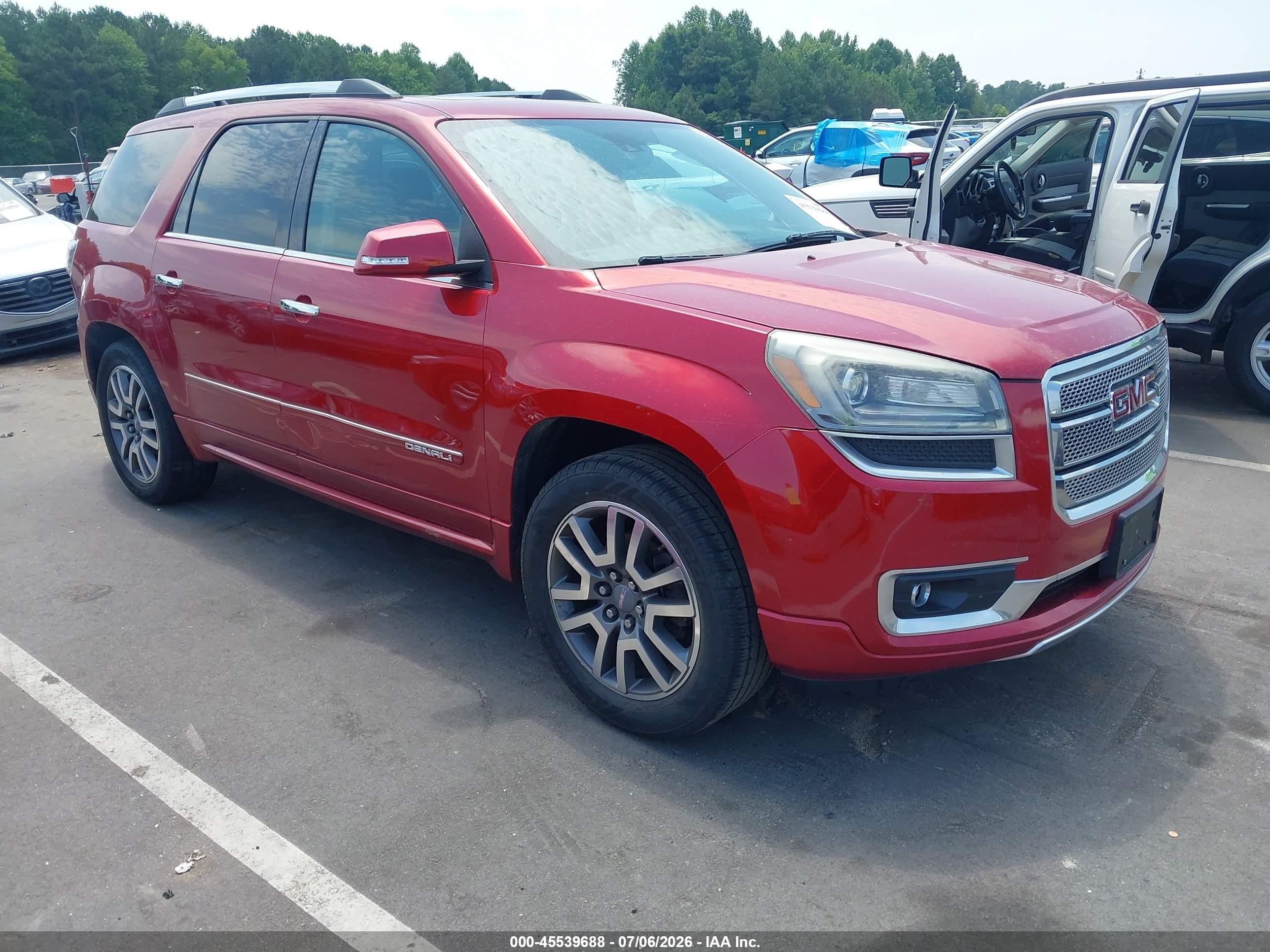 2014 Gmc Acadia Denali Бордовый vin: 1GKKRTKD7EJ148930
