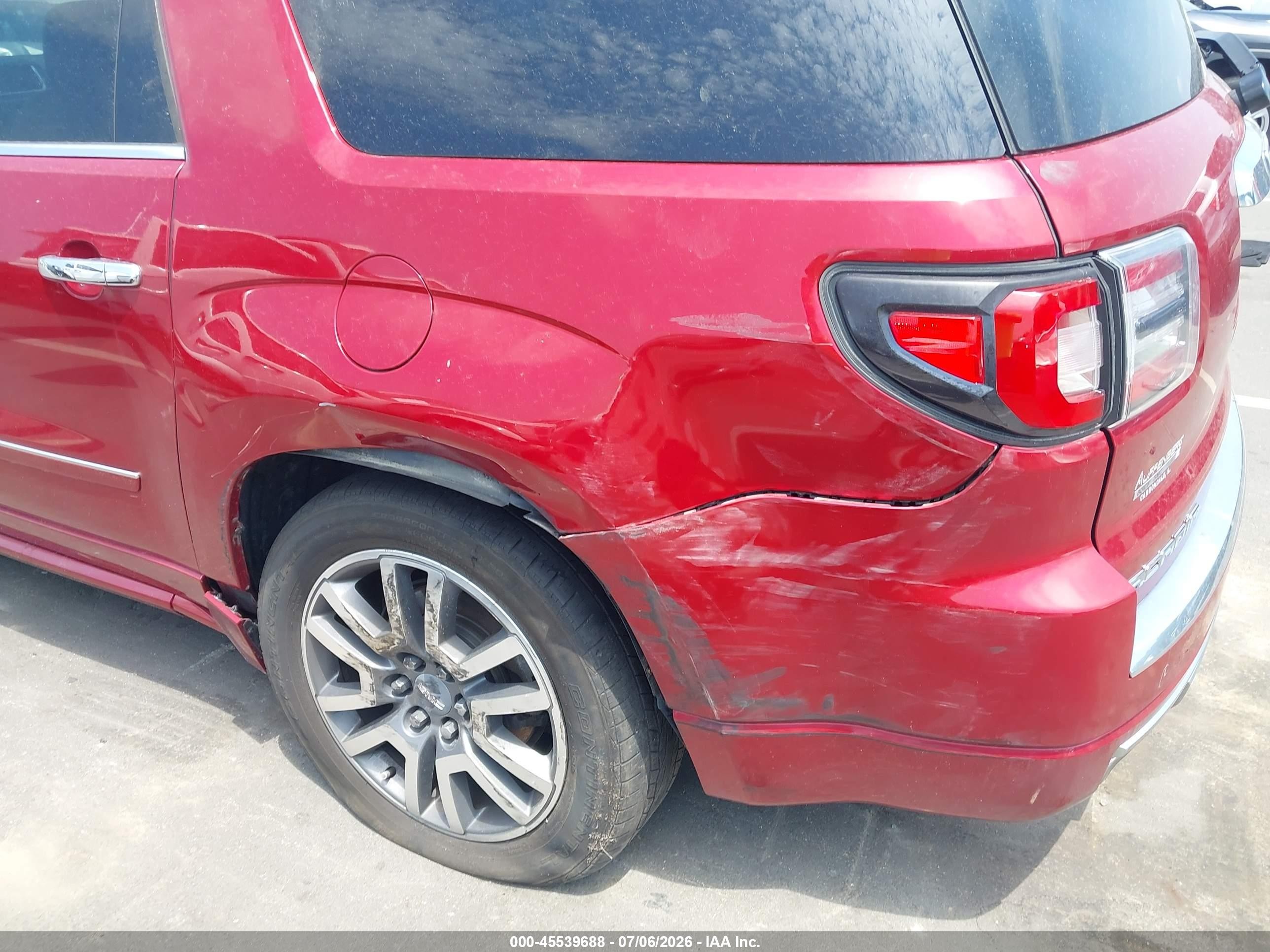 2014 Gmc Acadia Denali Бордовый vin: 1GKKRTKD7EJ148930