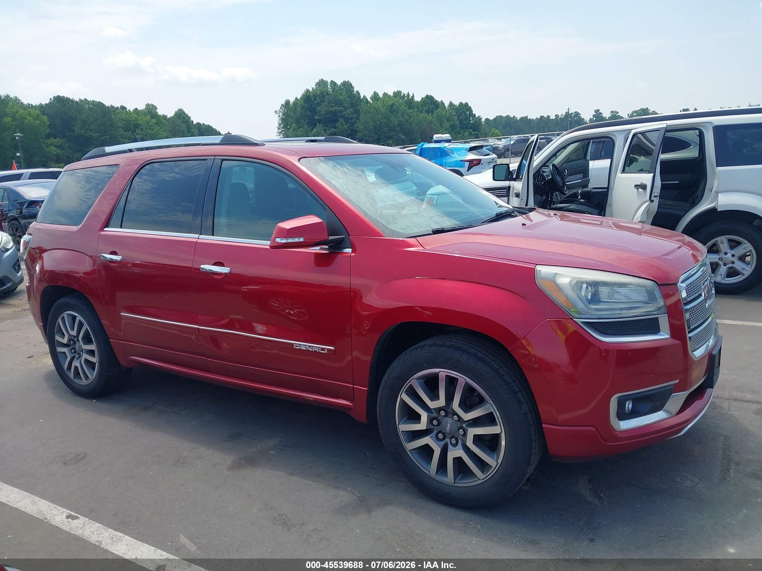 2014 Gmc Acadia Denali Бордовый vin: 1GKKRTKD7EJ148930
