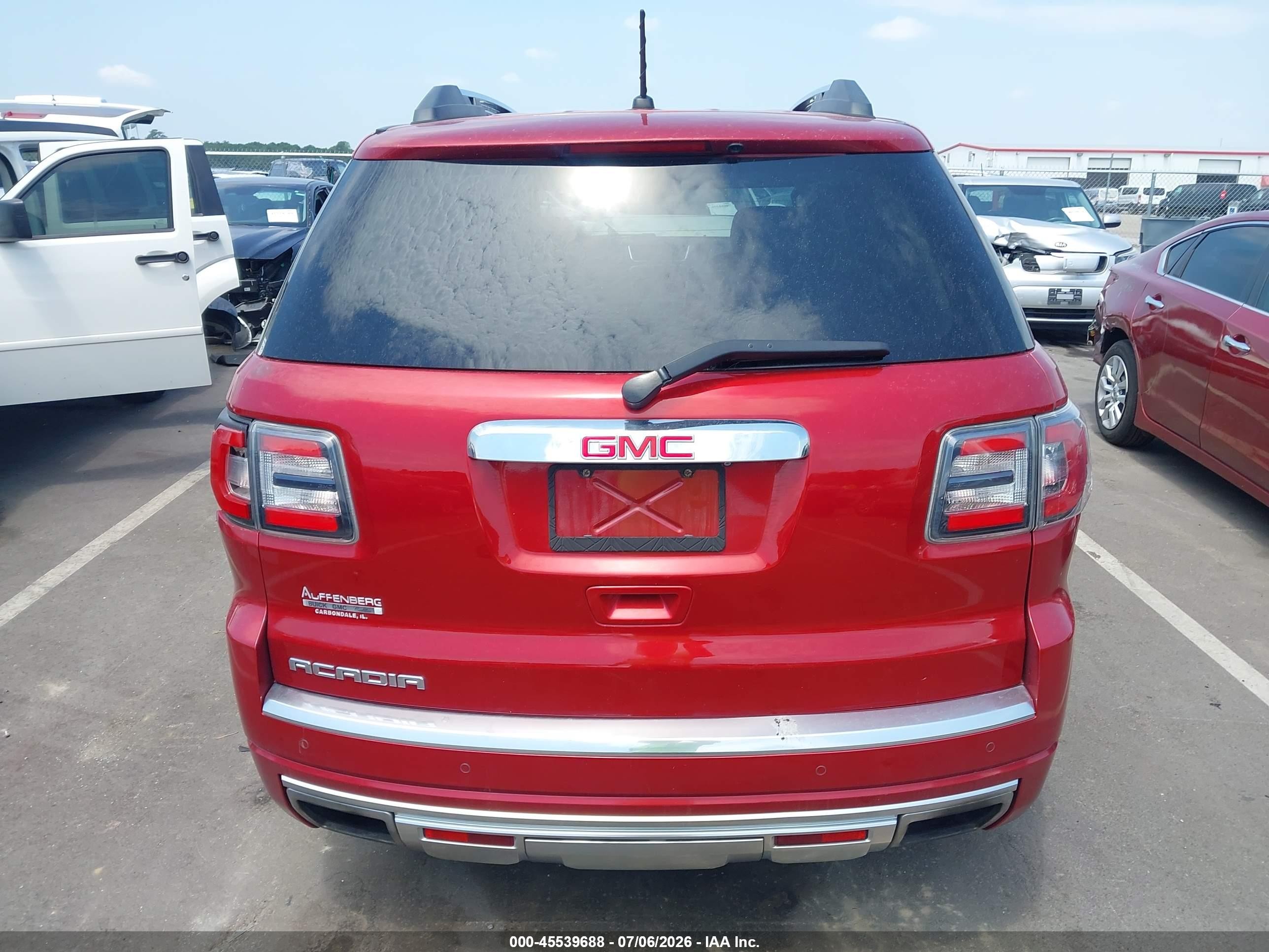 2014 Gmc Acadia Denali Бордовый vin: 1GKKRTKD7EJ148930