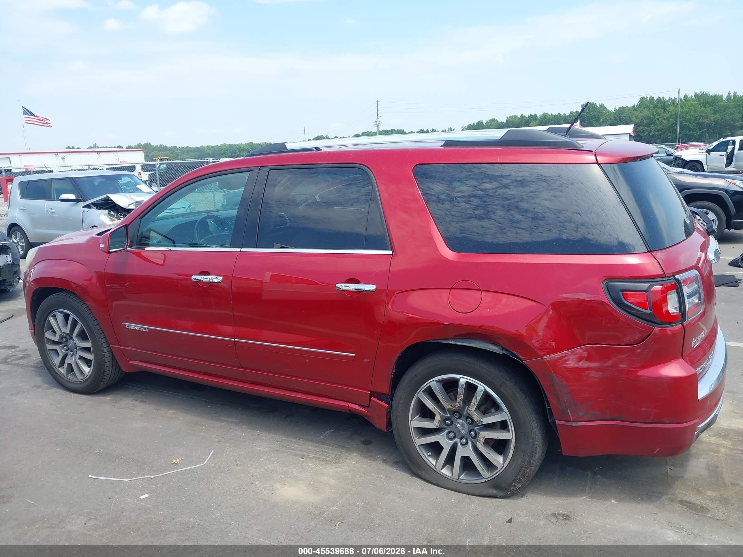 2014 Gmc Acadia Denali Бордовый vin: 1GKKRTKD7EJ148930