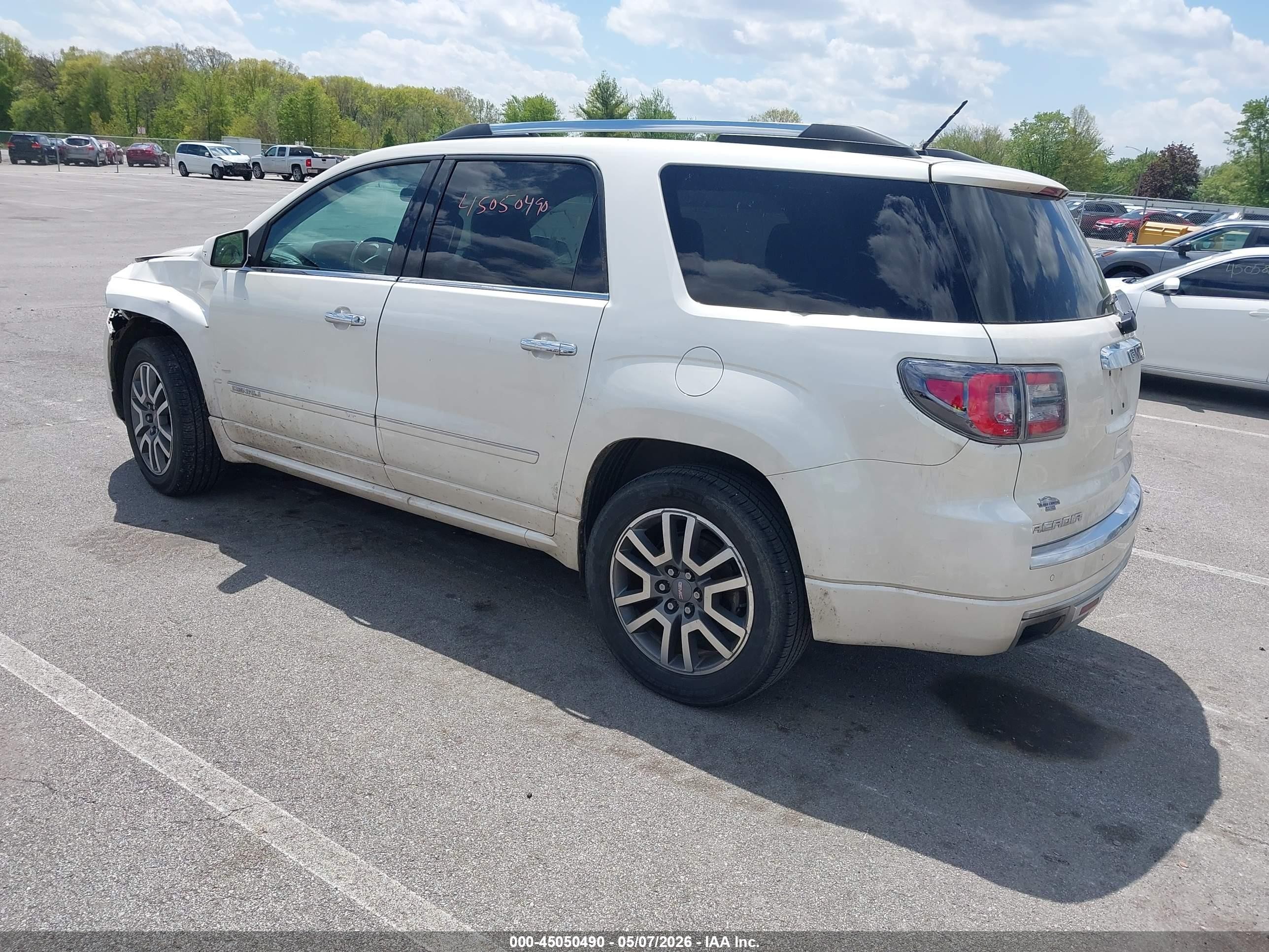 2014 Gmc Acadia Denali Белый vin: 1GKKRTKD7EJ172161